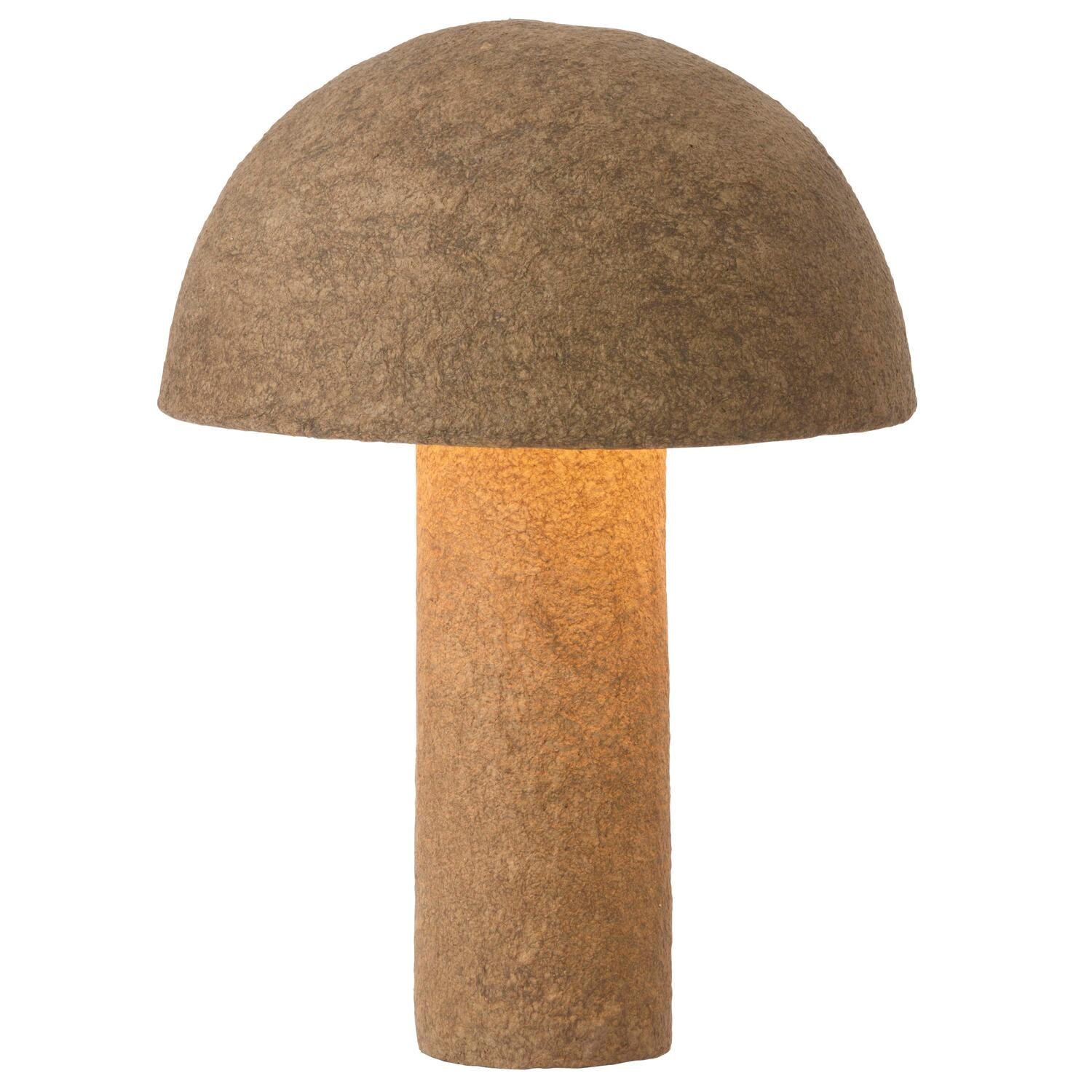 Lampe i genbrugspapir, brun - H48 cm