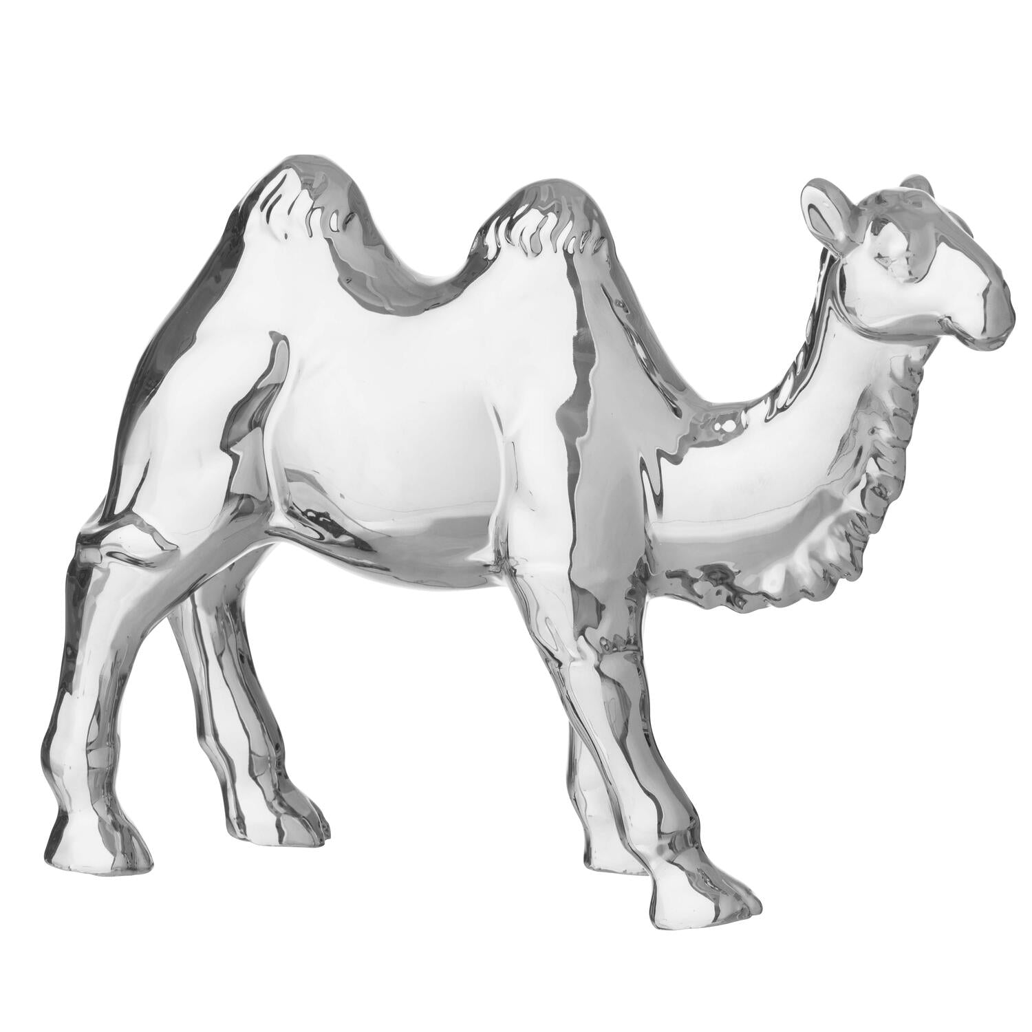 Kamel, sølvfarvet - H24 cm