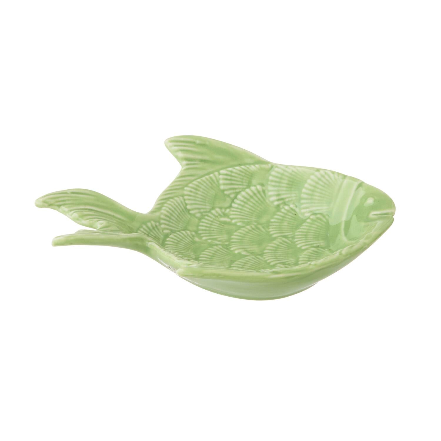 Fiske skål, grøn - 13x10 cm