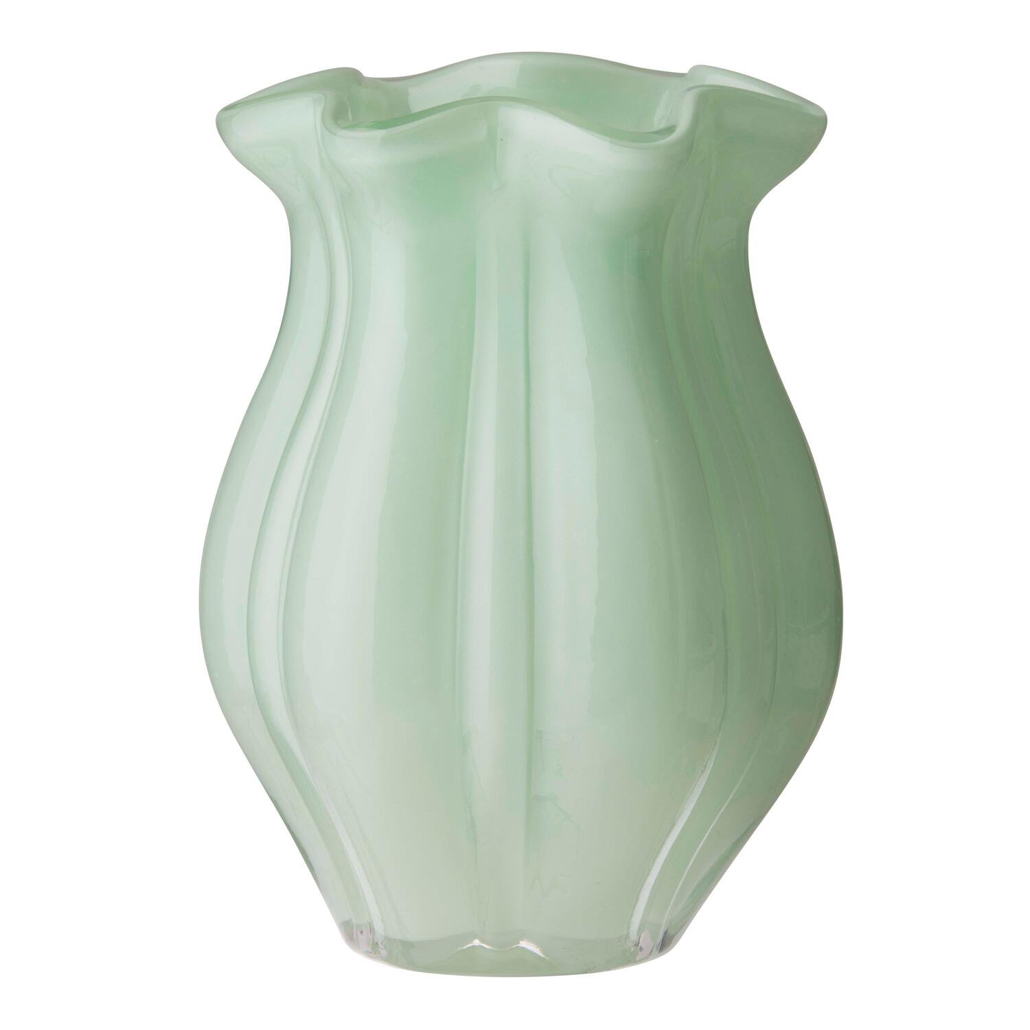 vase, grøn - H19 cm