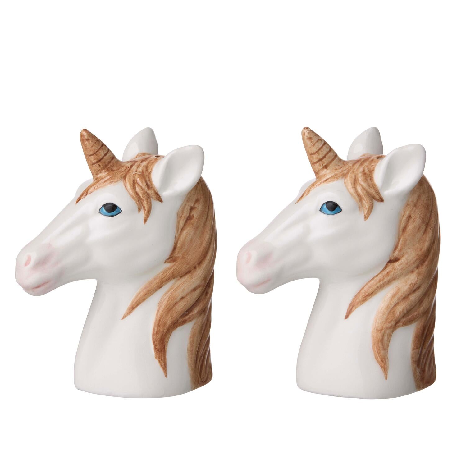 Salt og peber sæt, hest - hvid