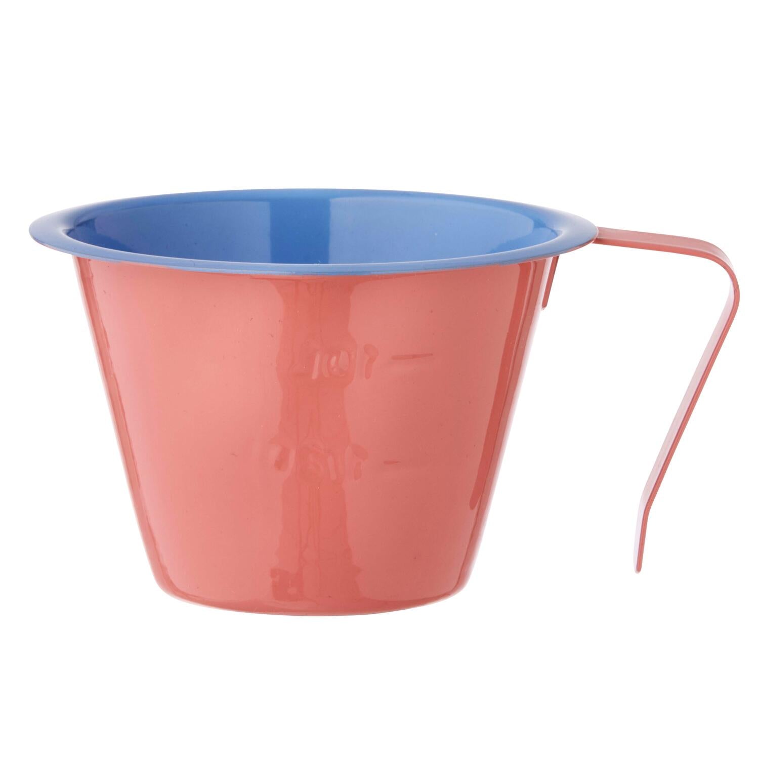Decilitermål m. hank, pink/blå - 1DL