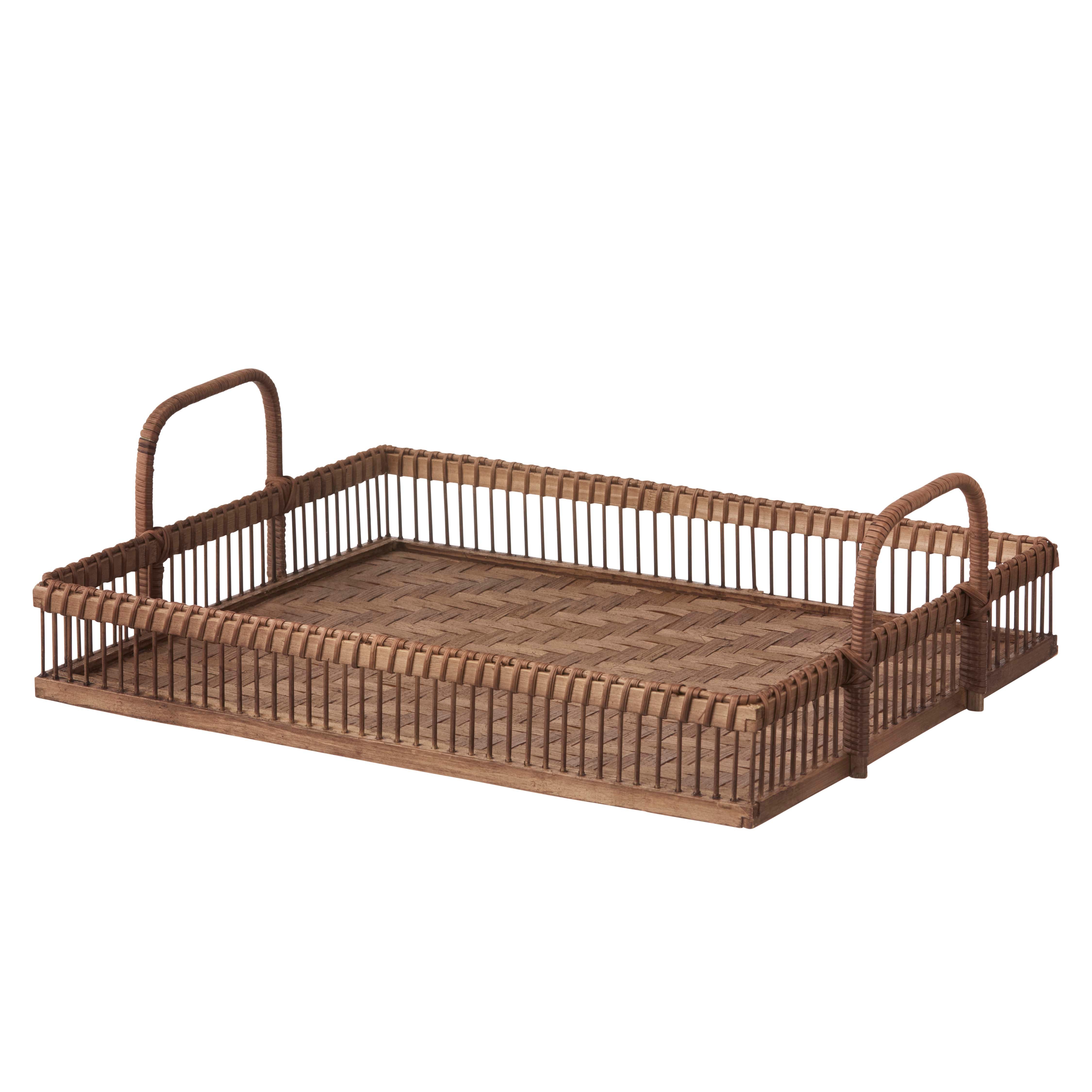Bakke med hank, natur - 40x31 cm.