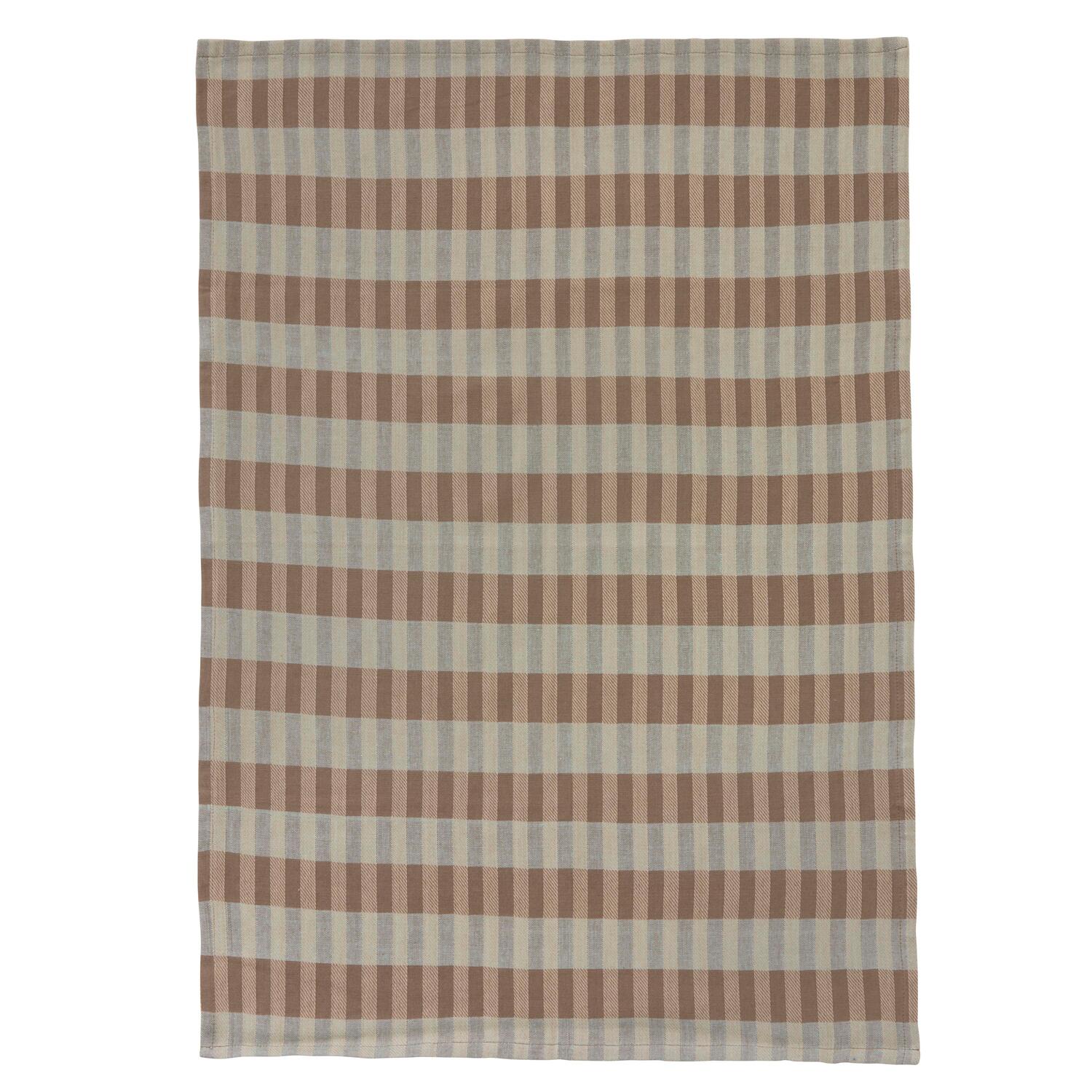 Viskestykke ternet, grøn - 50x70 cm.