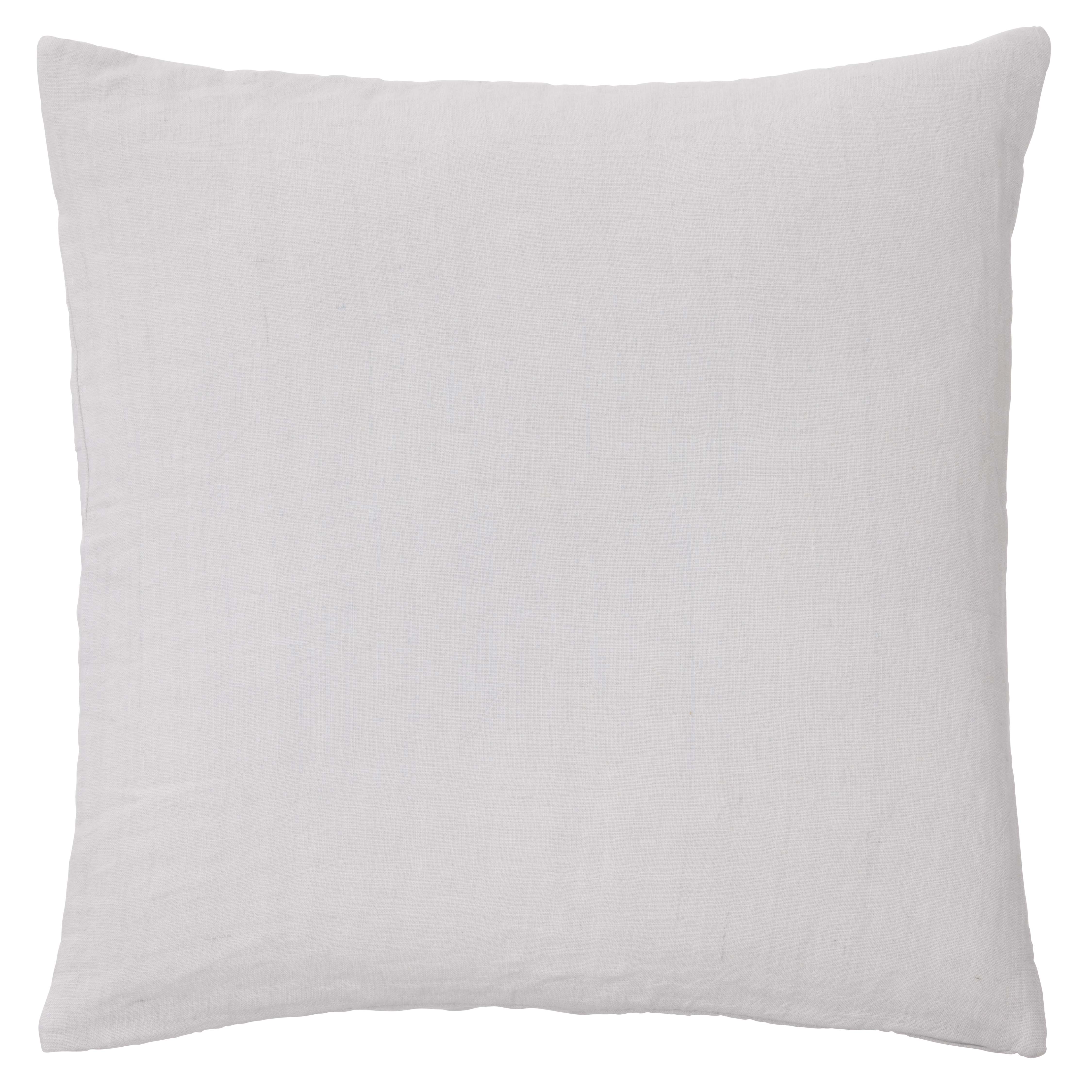 Hør pyntepude, lys grå - 50x50 cm.