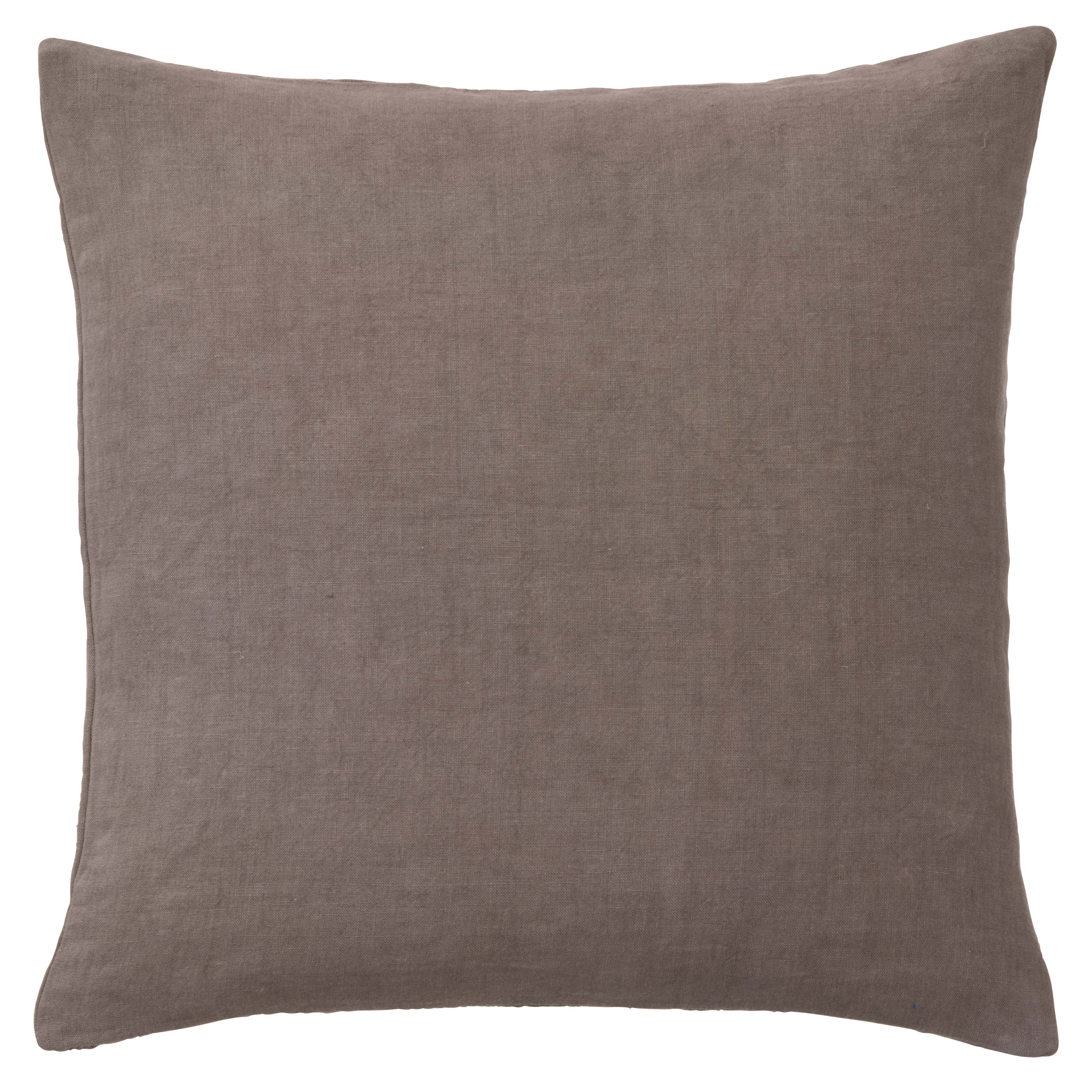 Hør pyntepude, jern - 50x50 cm.