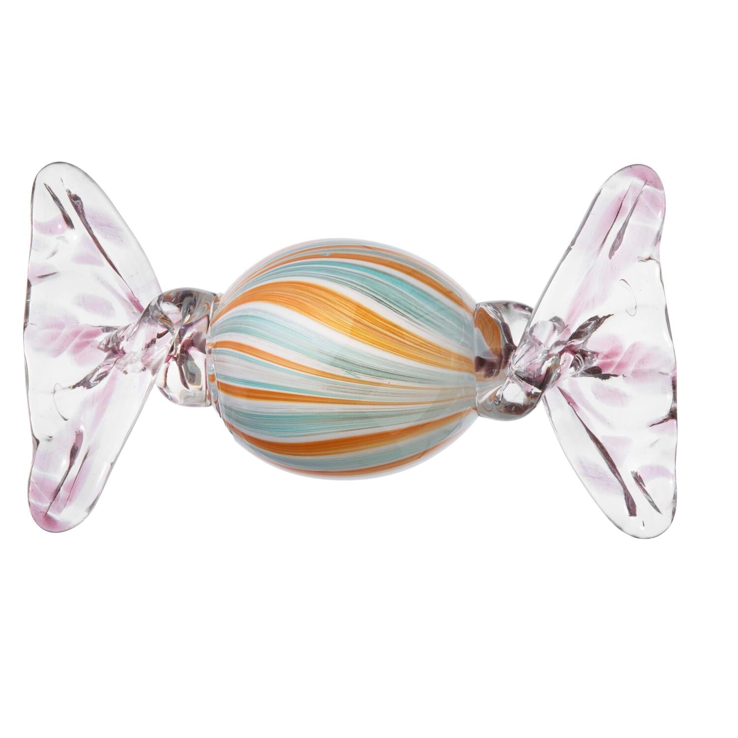 Glas slik, klar/orange  - L14 cm