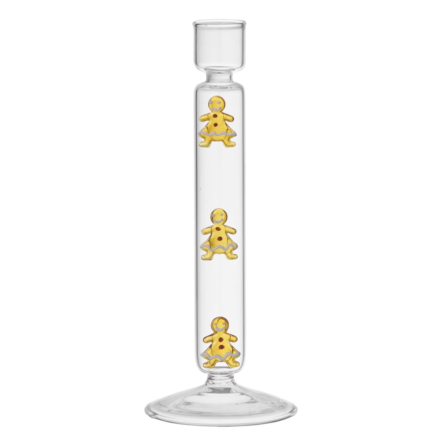 Lysestage m. honningkagemand - H18 cm