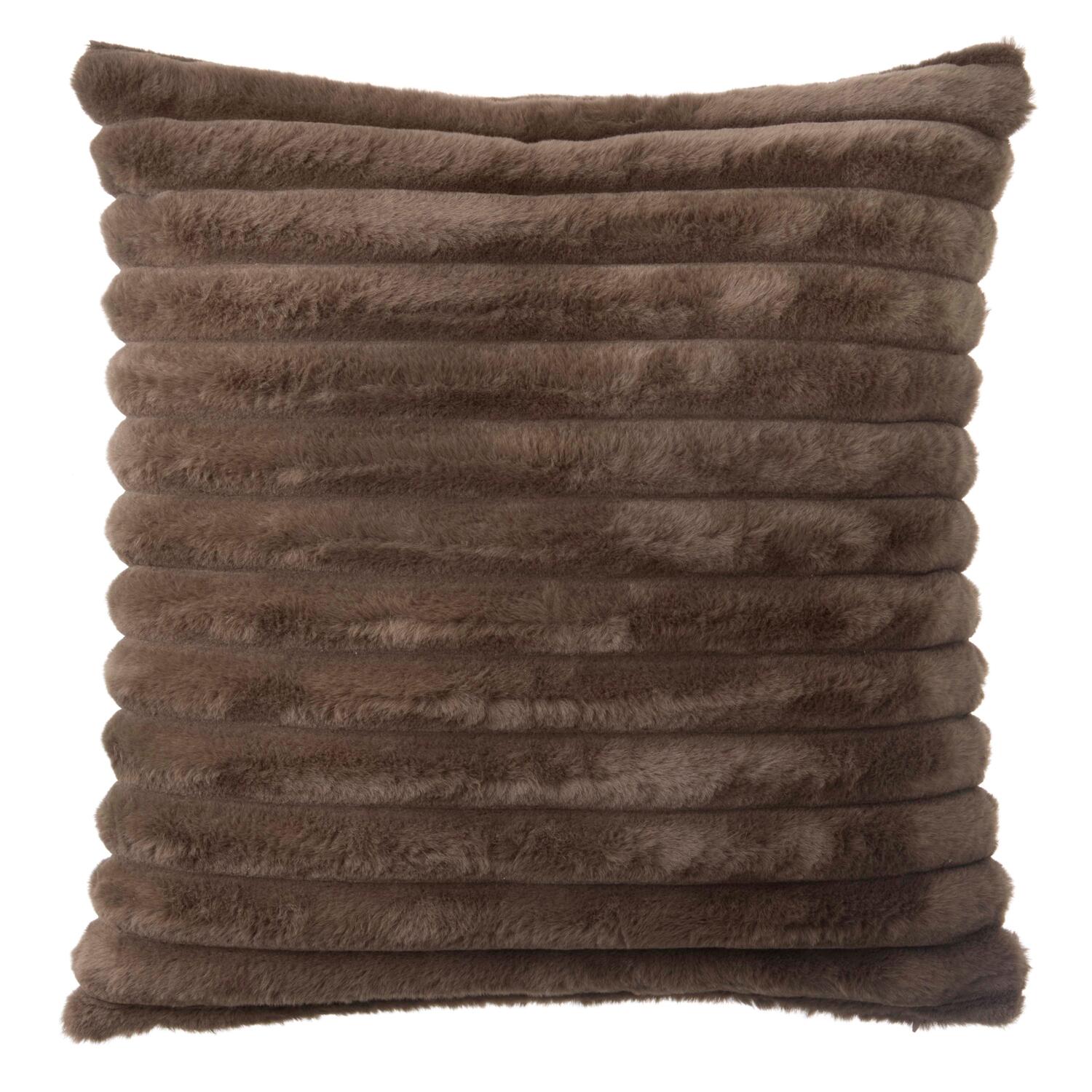 Pels pude, brun - 45x45 cm