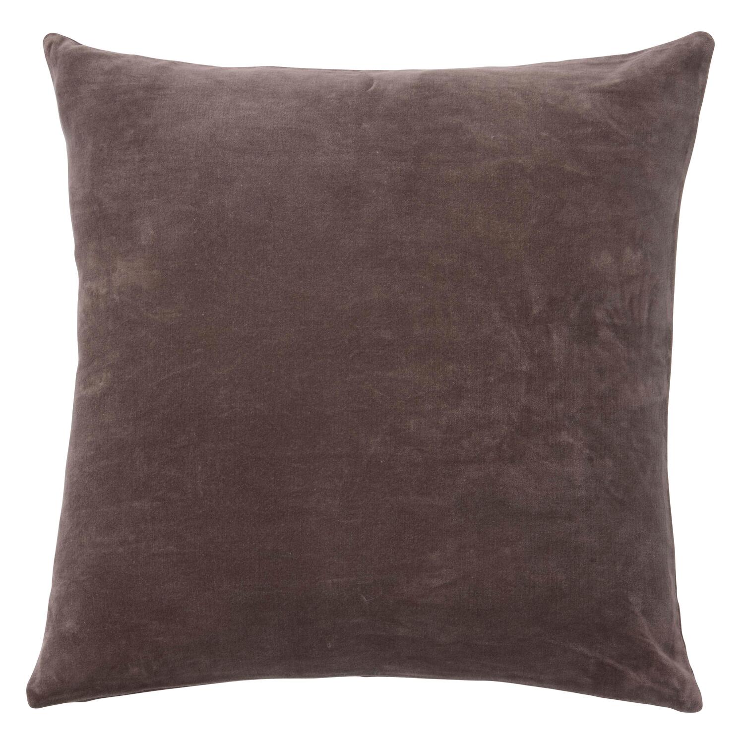 Velour pude, Iron brown - 50x50 cm.