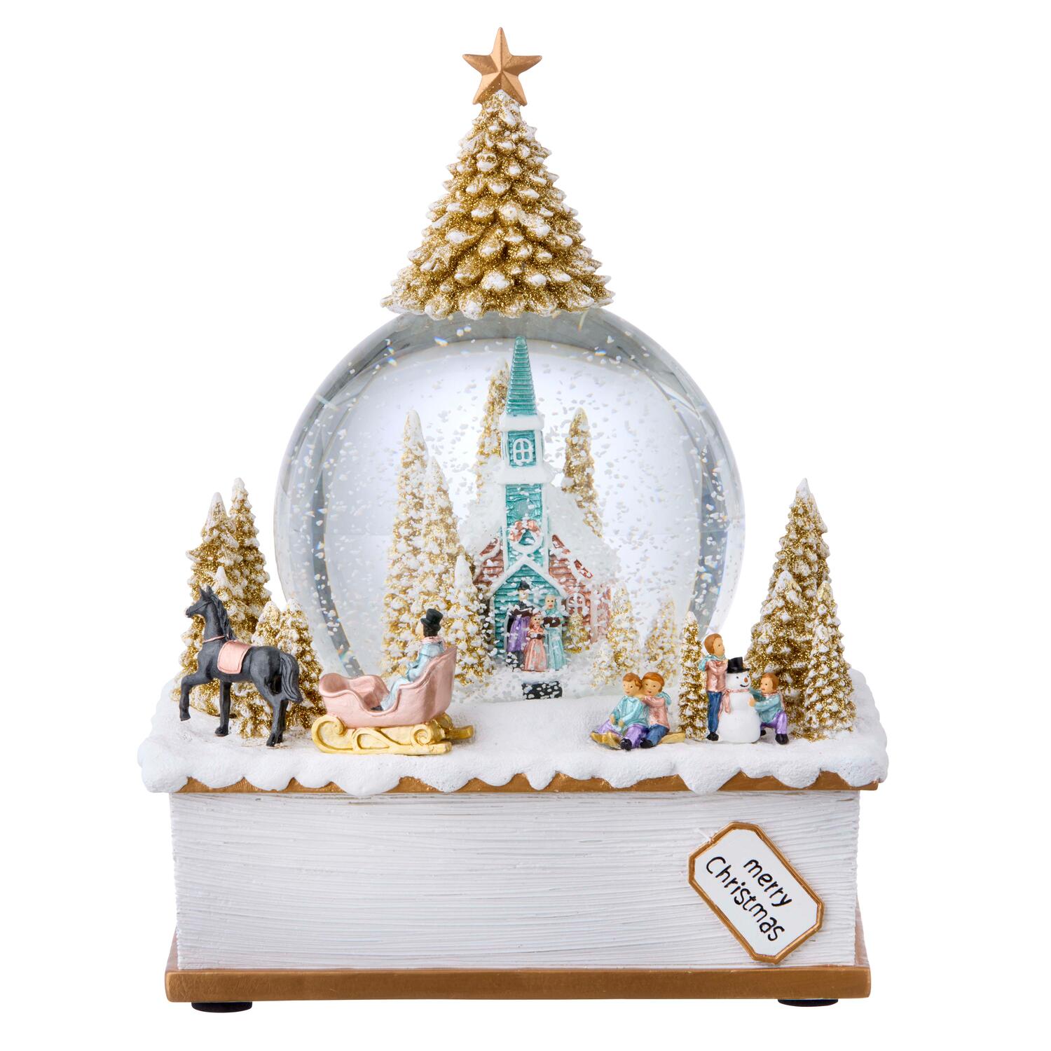 Rystekugle på bog med musik - hvid