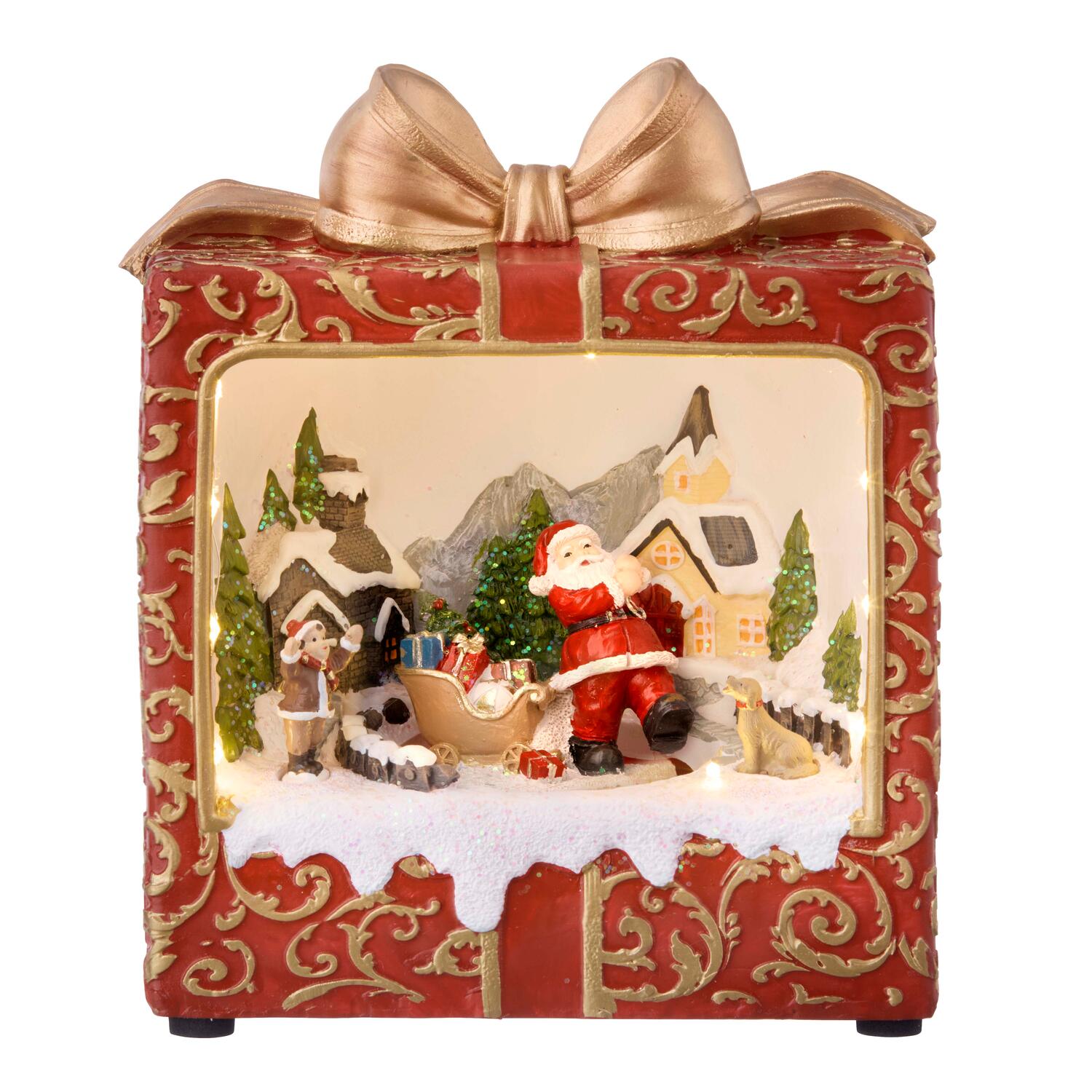 Gave med julemand - H24 cm