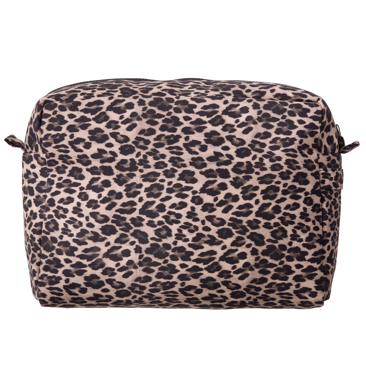 Toilettaske, leopard - 22x30 cm