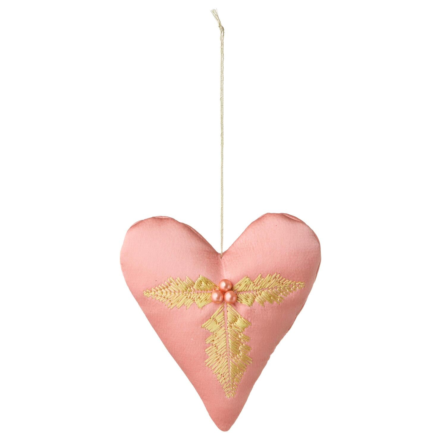 x Lisbeth Beck hjerte juleophæng - rosa