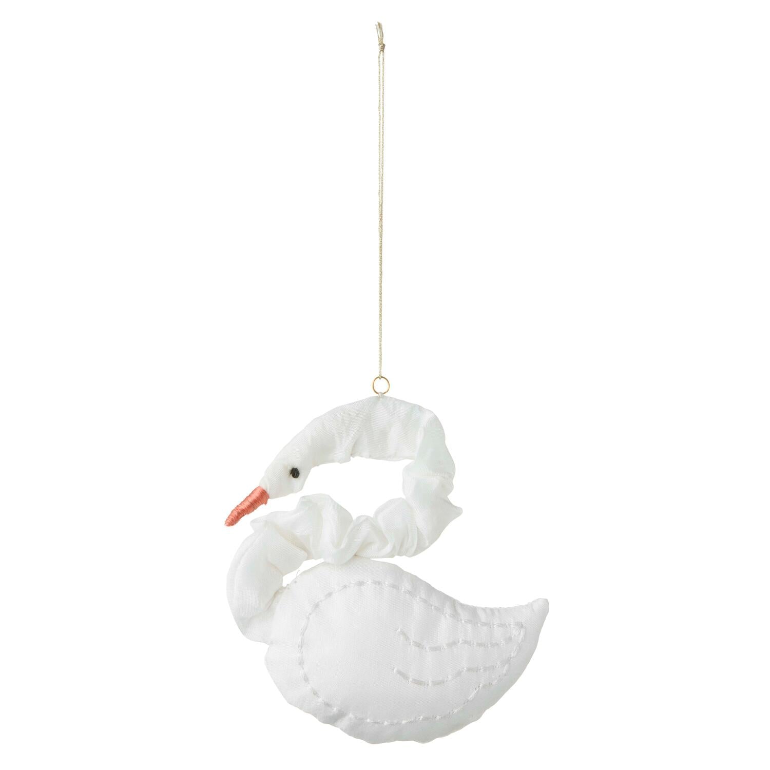 x Lisbeth Beck svane juleophæng - hvid