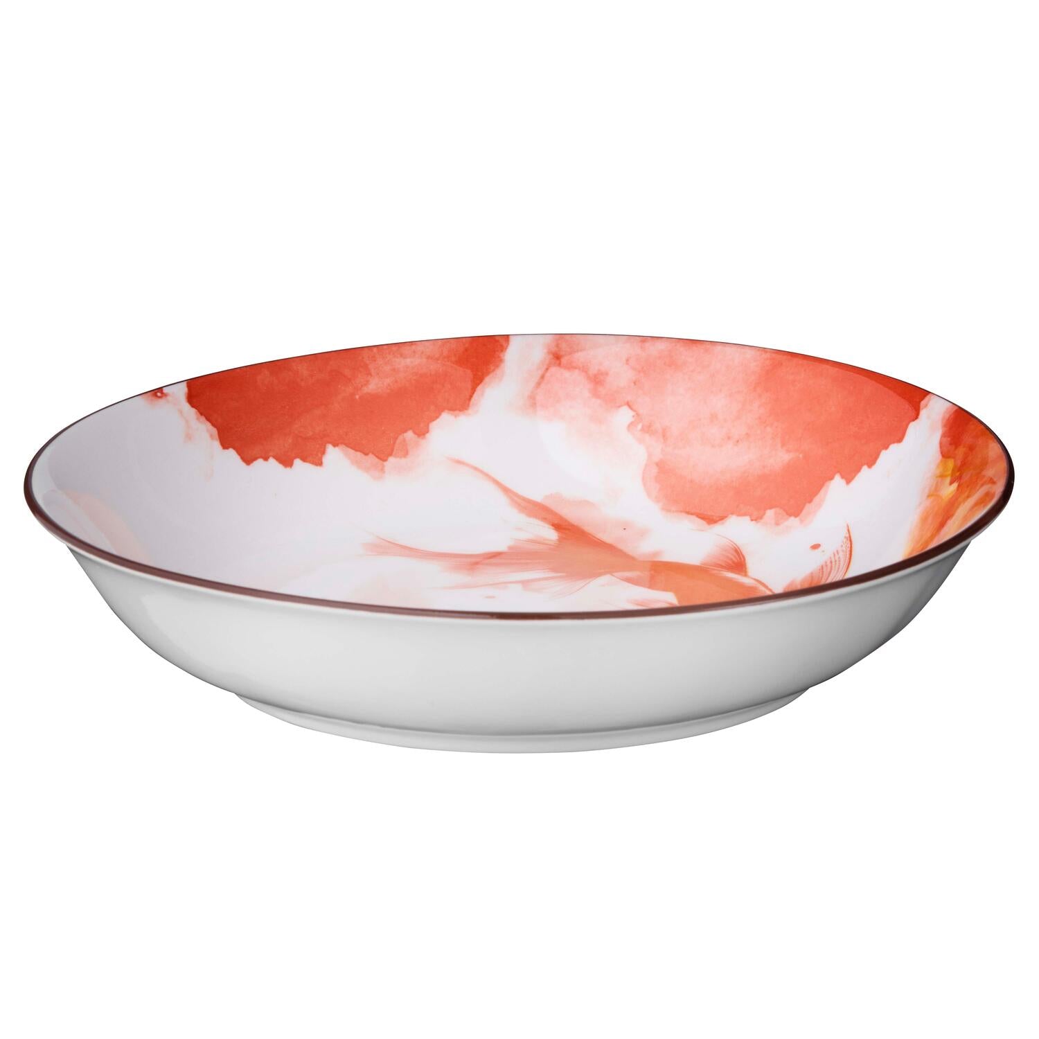 Dyb tallerken m. orange fisk - Ø20,6 cm