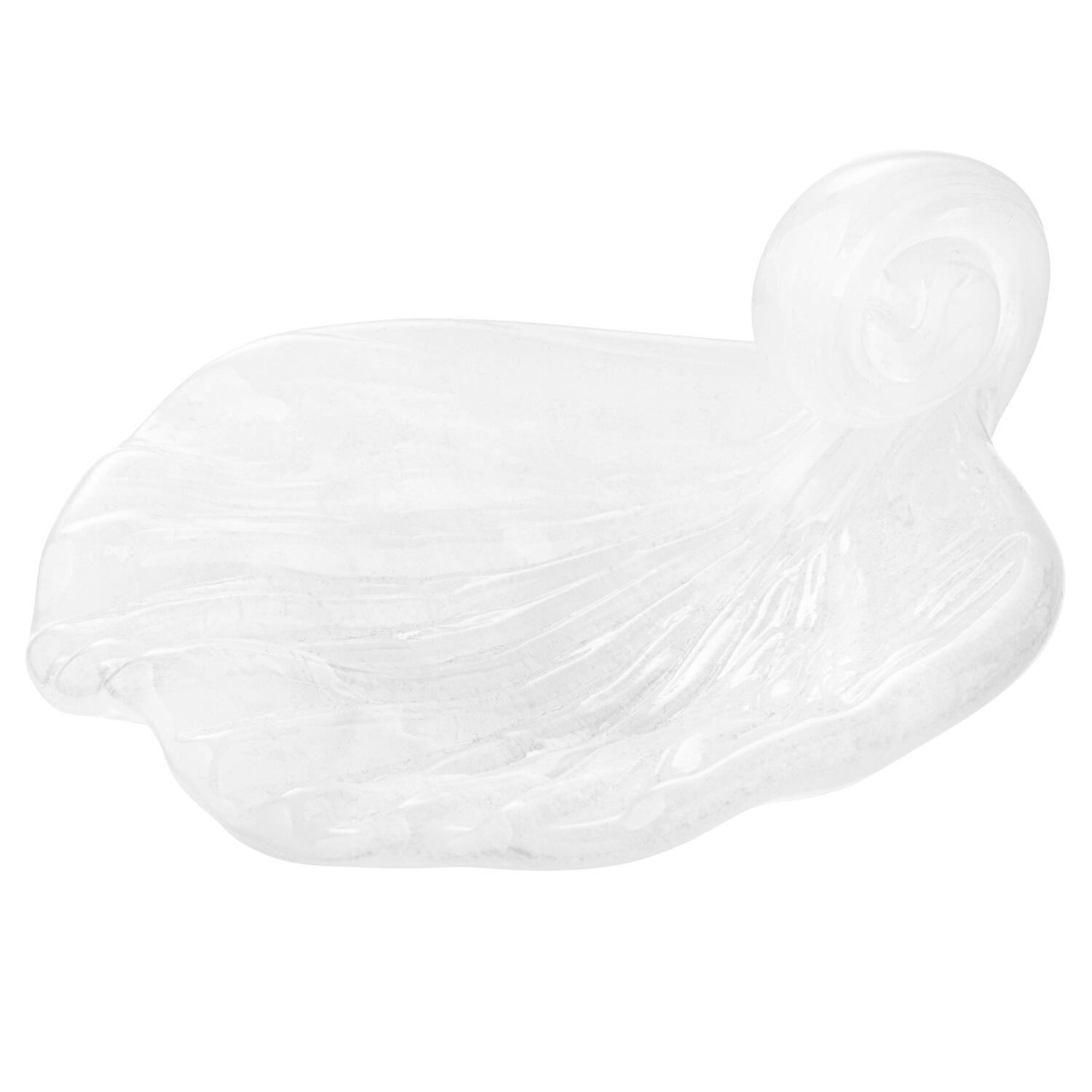 Musling skål, hvid - L13 cm
