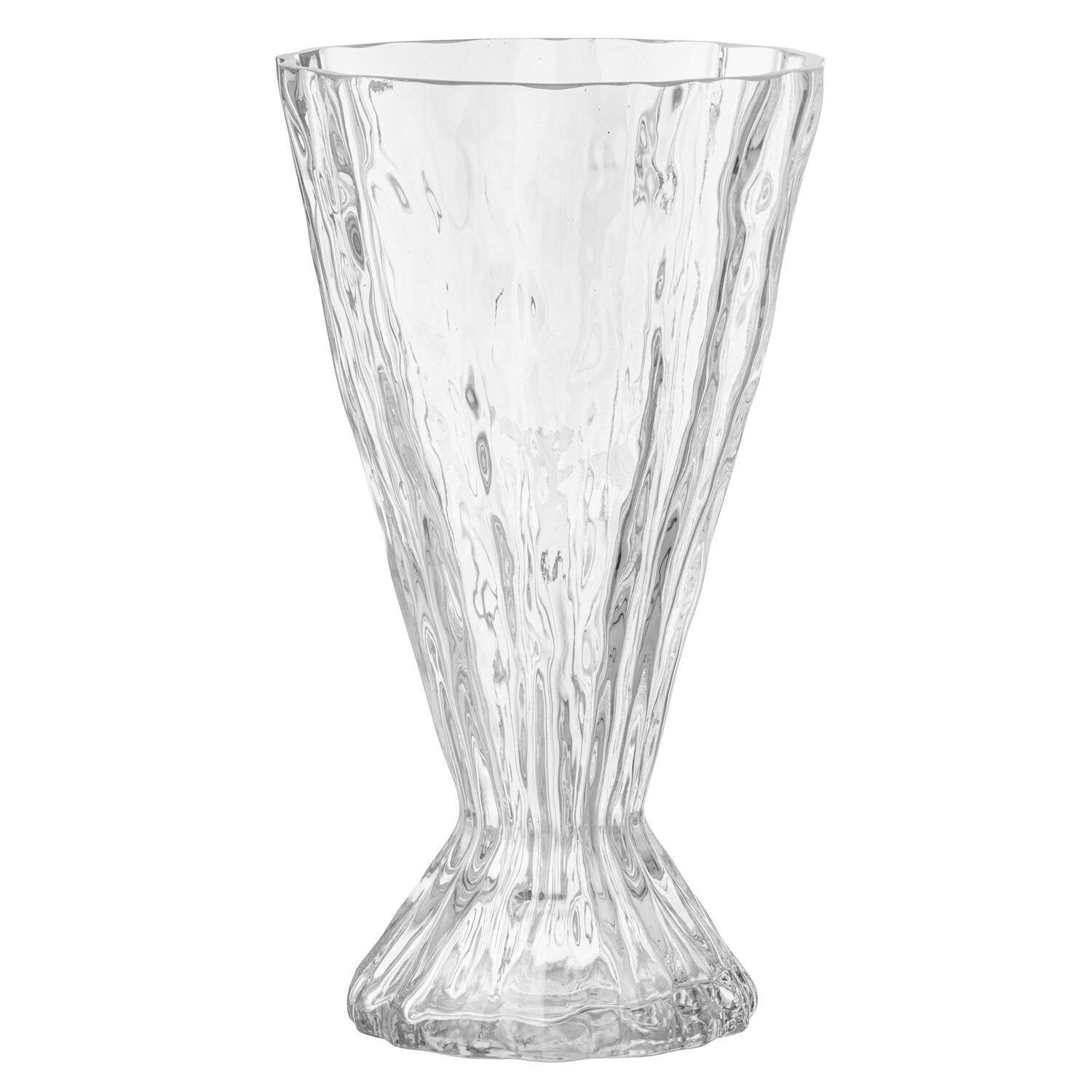 Fish tail vase, klar - H28 cm