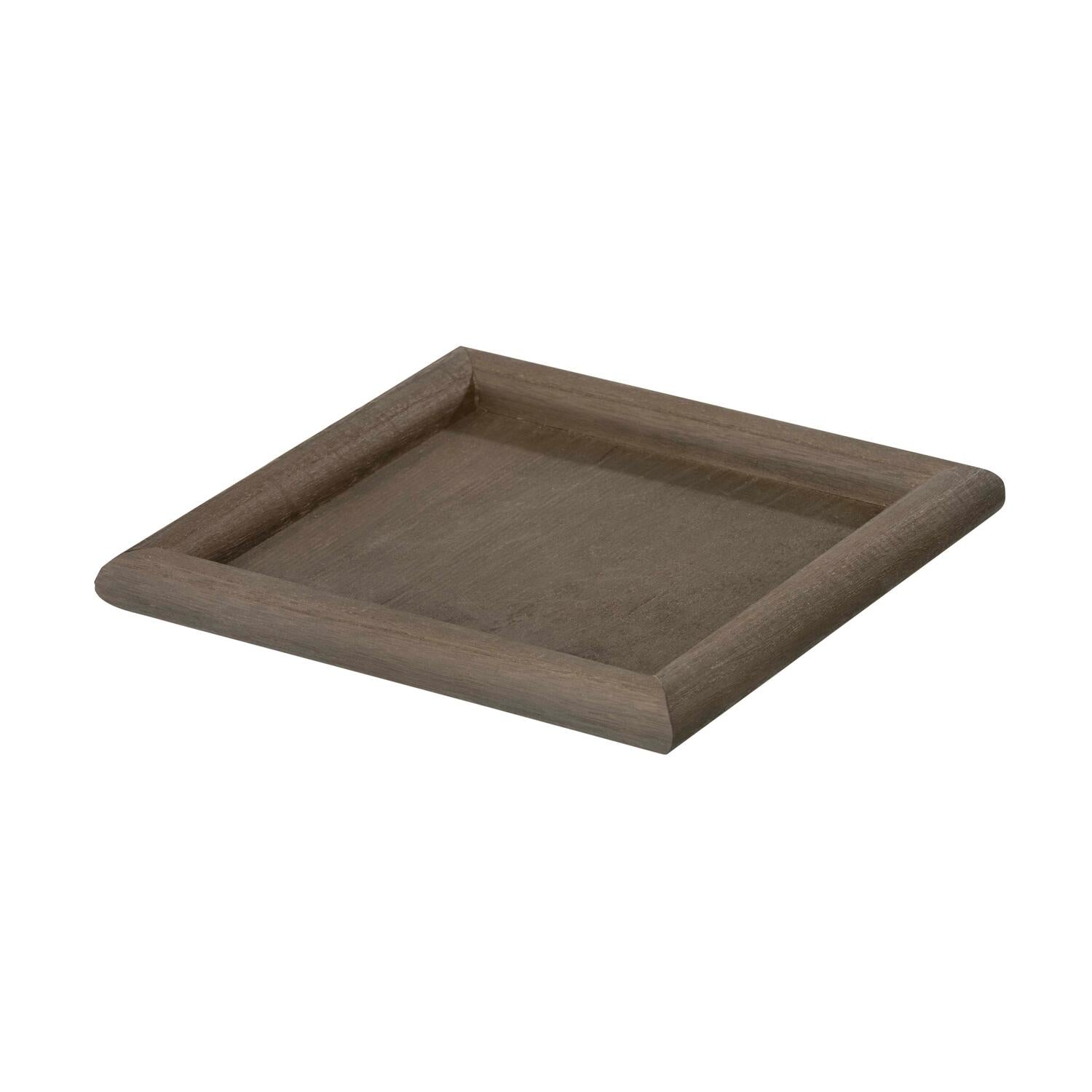 Bakke i mørk træ - 25x25 cm