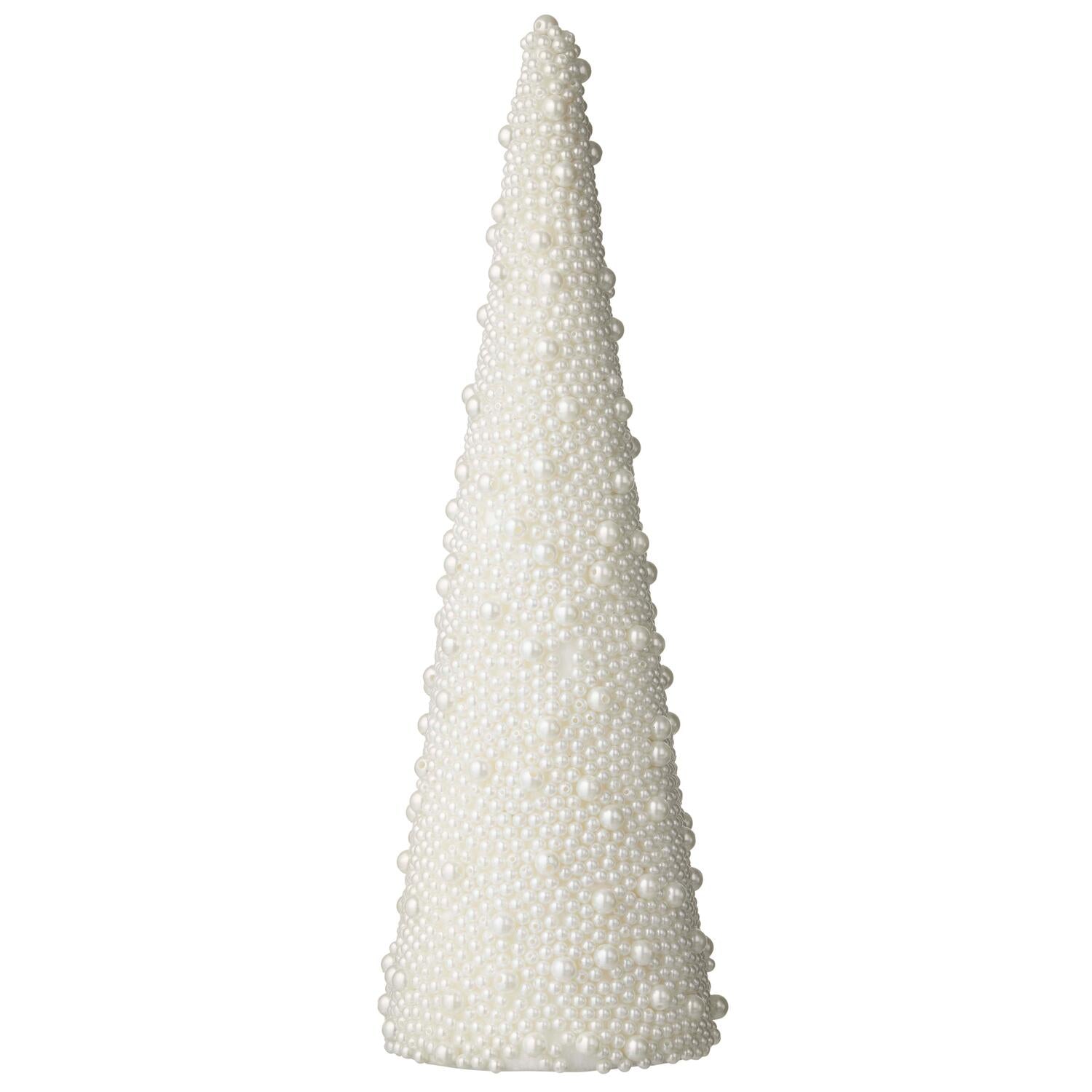 Perle juletræ, H42 cm - ivory