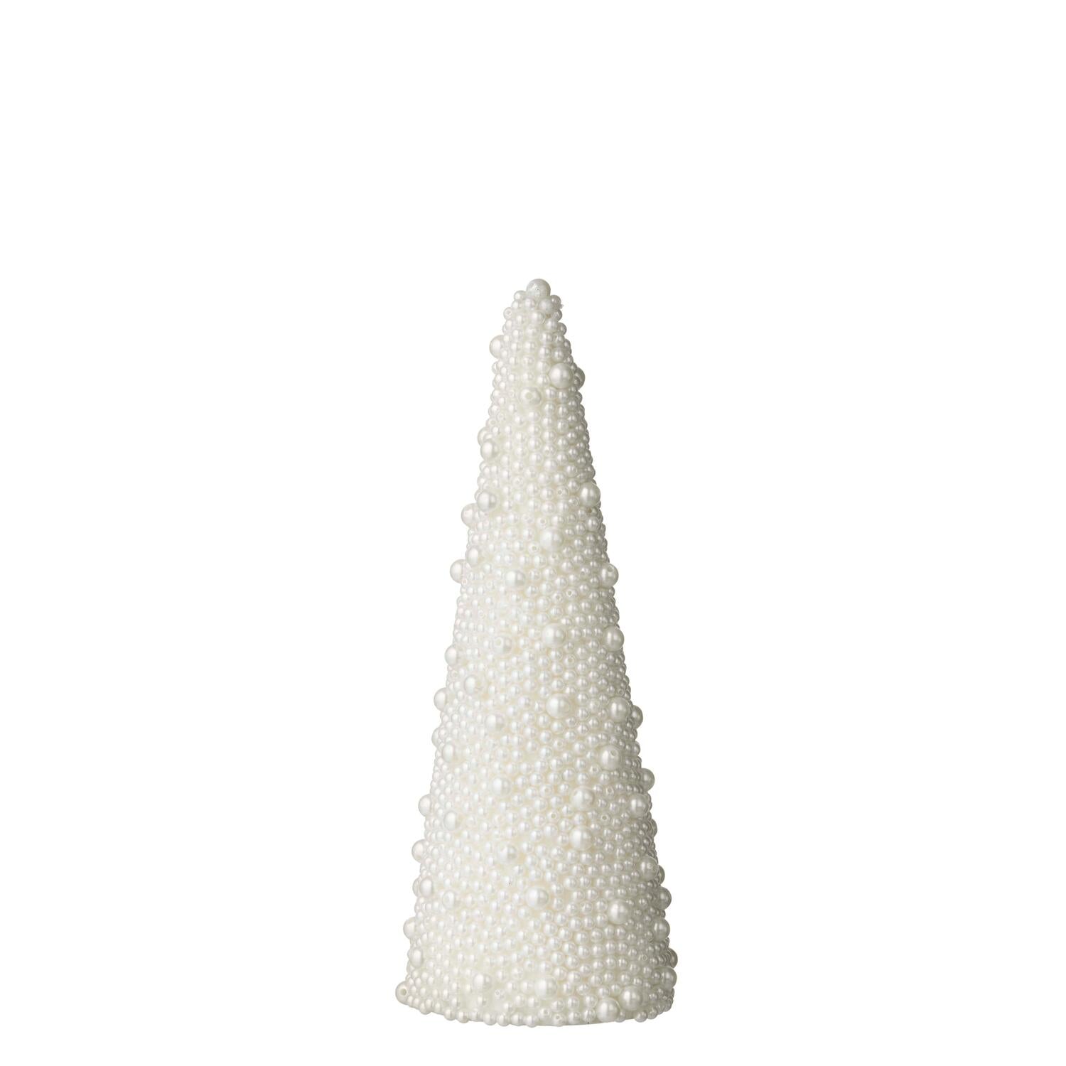 Perle juletræ, H29 cm - ivory