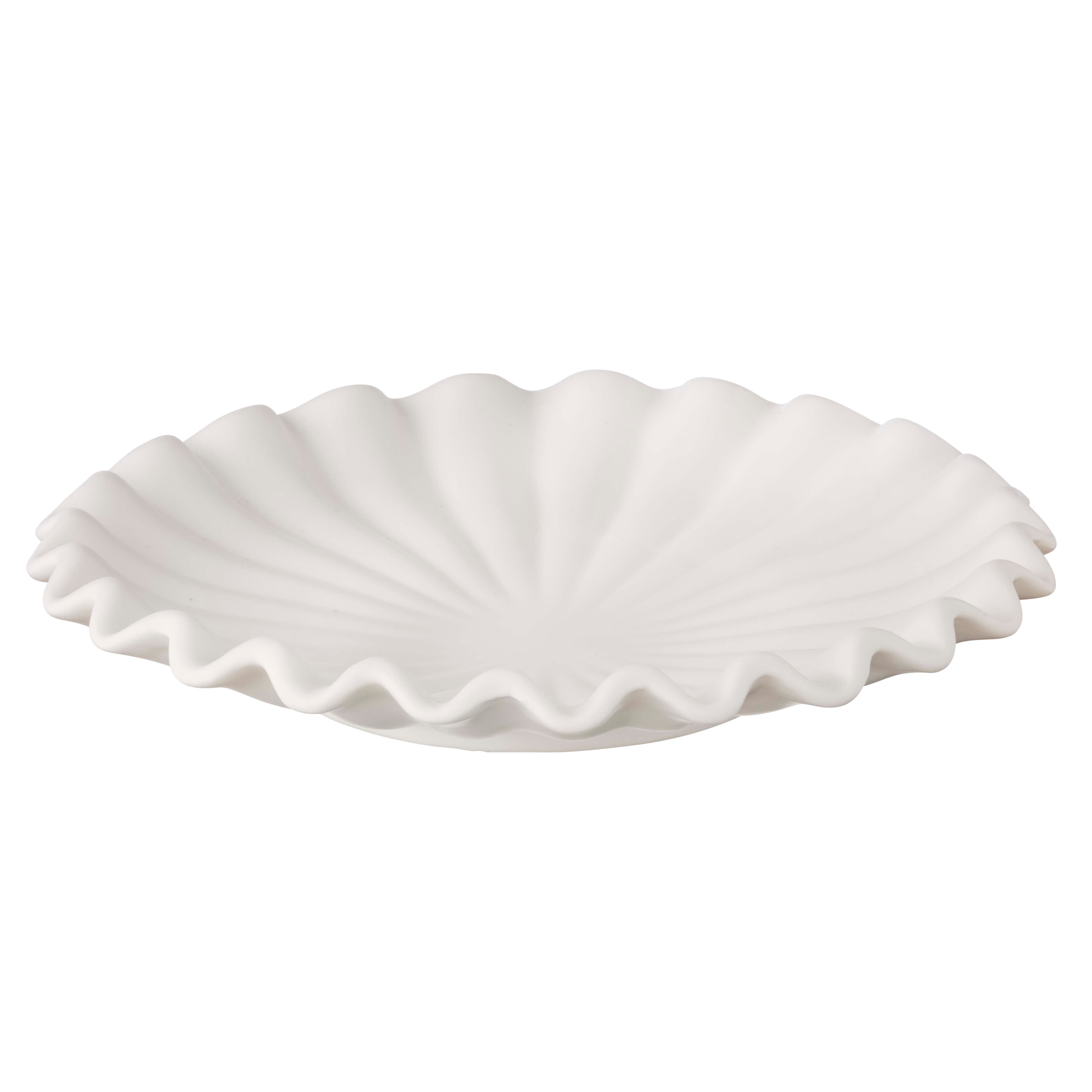 Wave fad, hvid - Ø22 cm