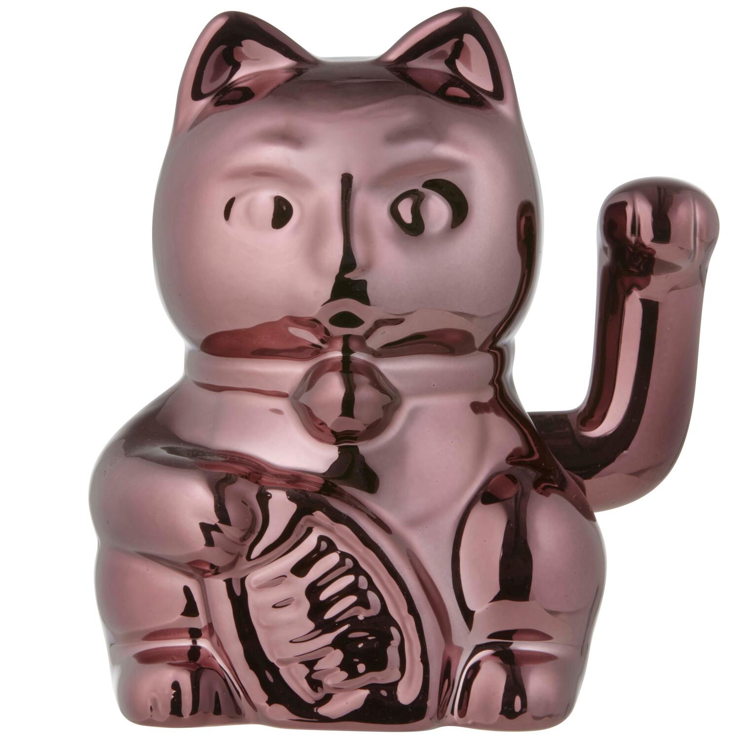 Lykkekat, bordeaux - H14,5 cm