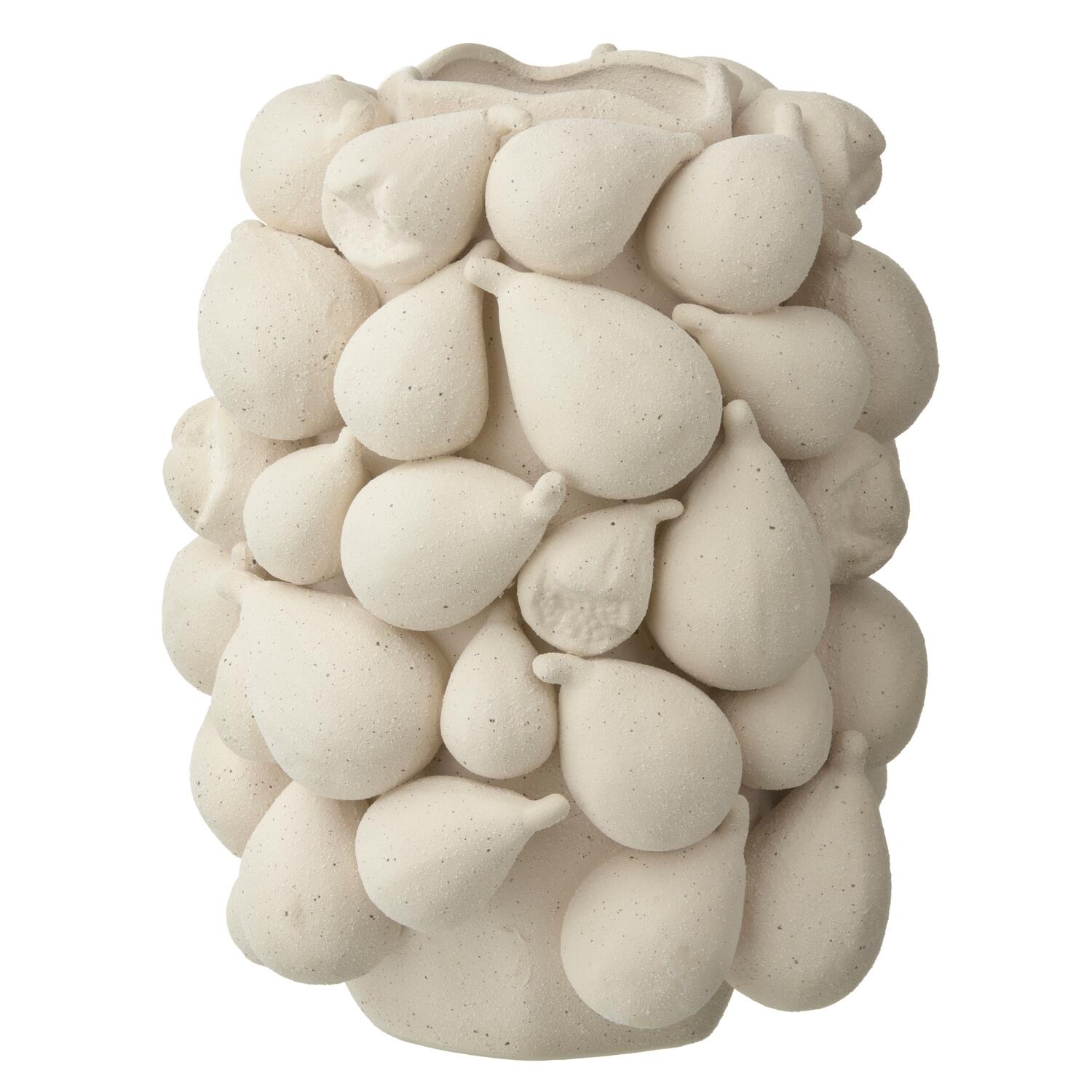 Høj figen vase, matt ivory - 32,5 cm