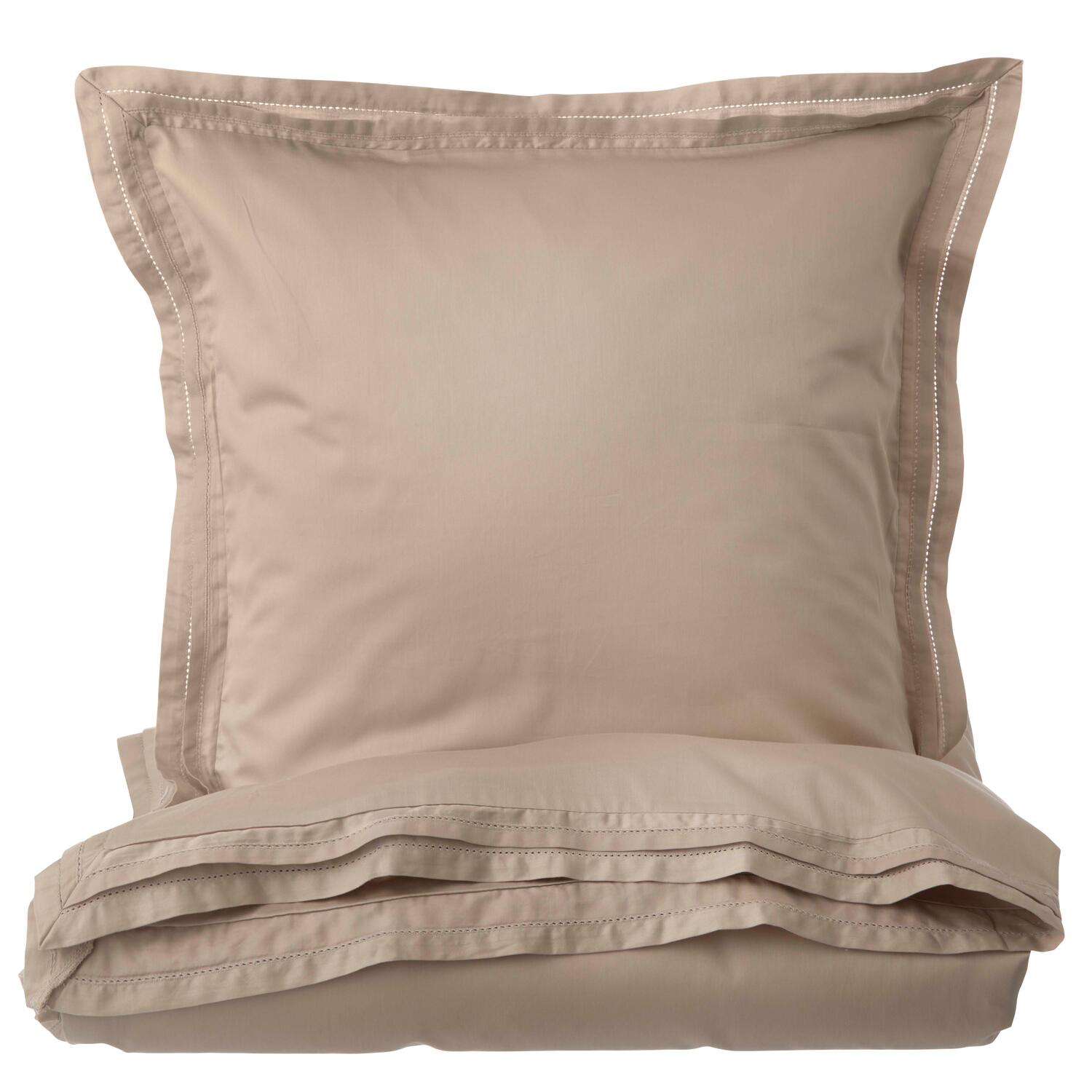 Broderi anglaise sengesæt, sand