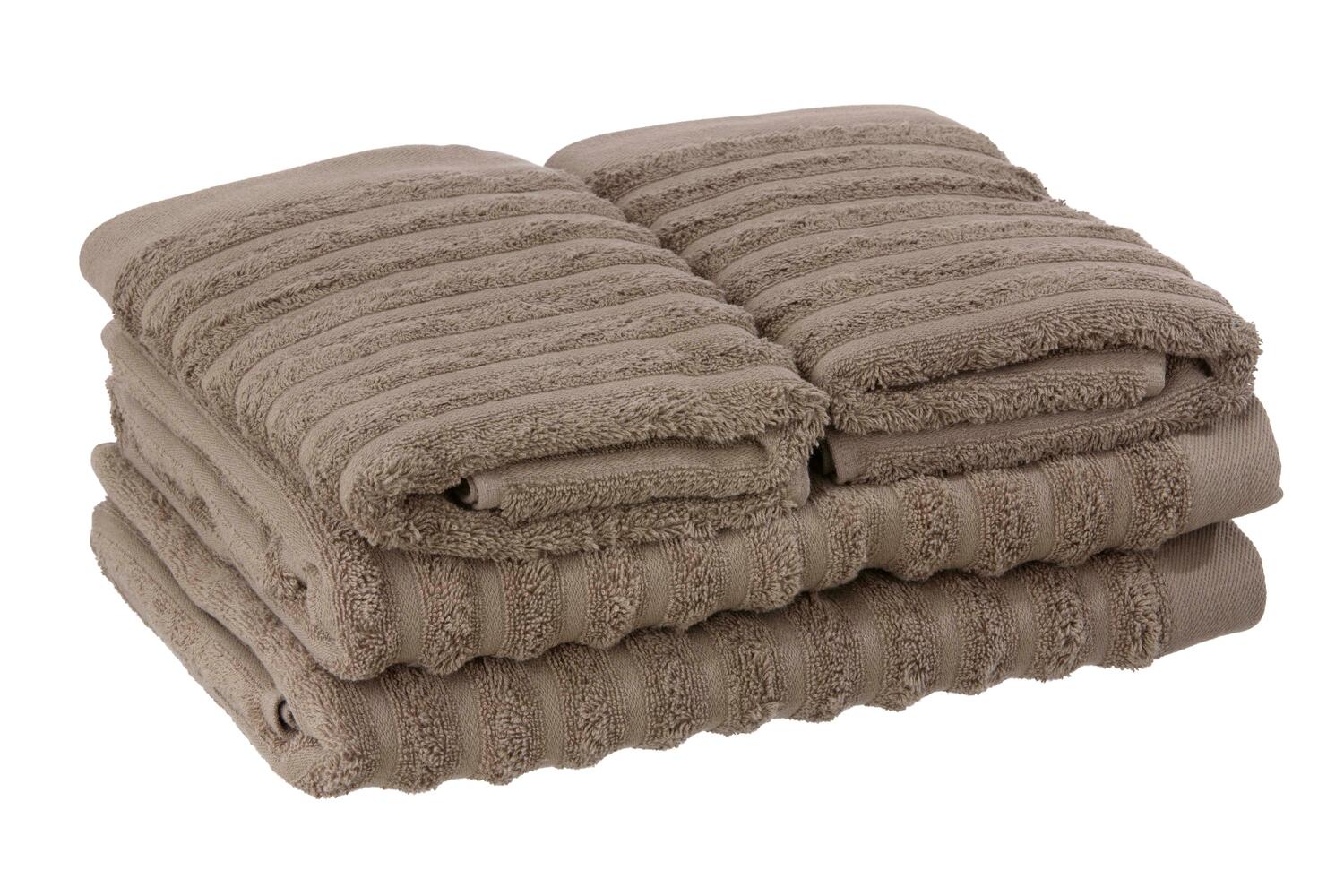 Håndklædesæt, Soft brown - 4 stk
