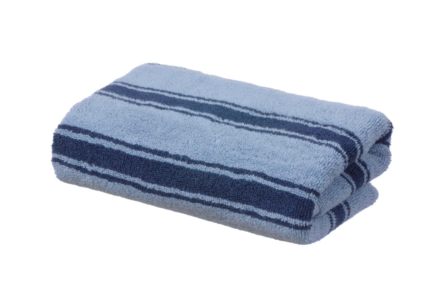 Riviera Stripe håndklæde - Ashley blue/Navy blue