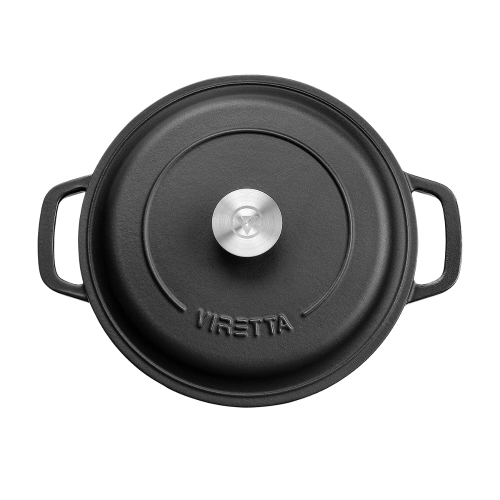 Emaljeret støbejernsgryde, Ø26 cm - Skifersort