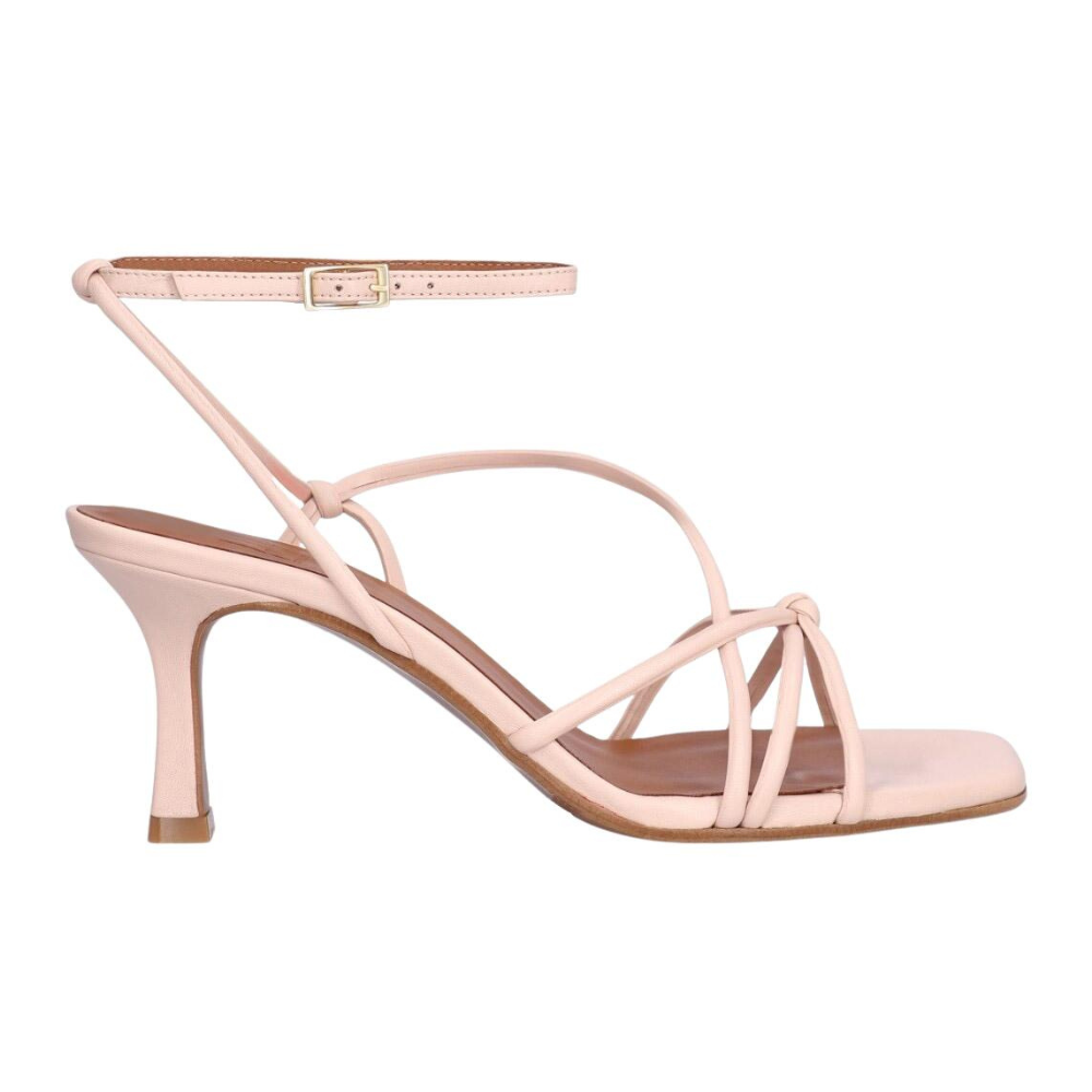 Sandal med hæl - Rose metallic 778