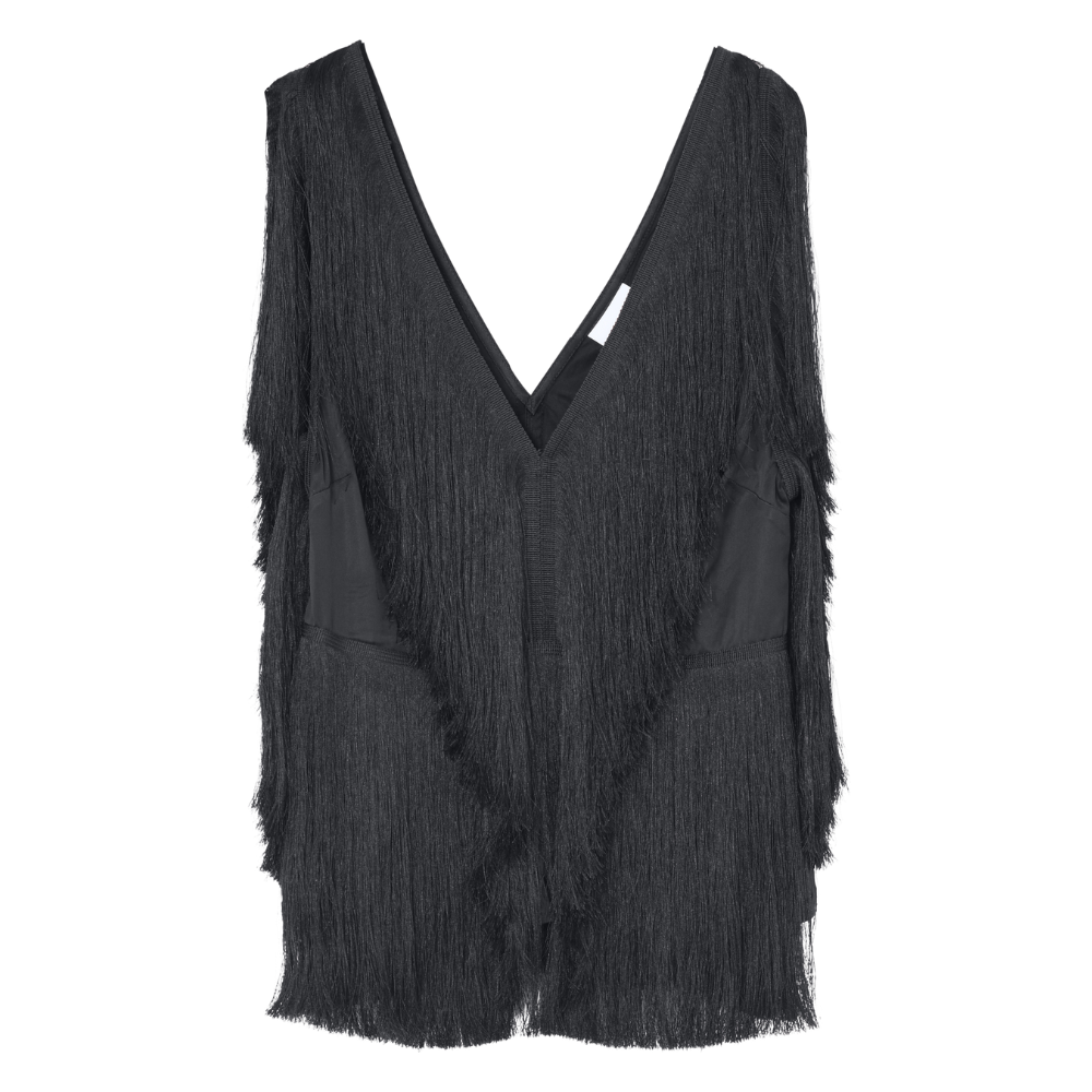 Fitao Modern Fringe top – Black