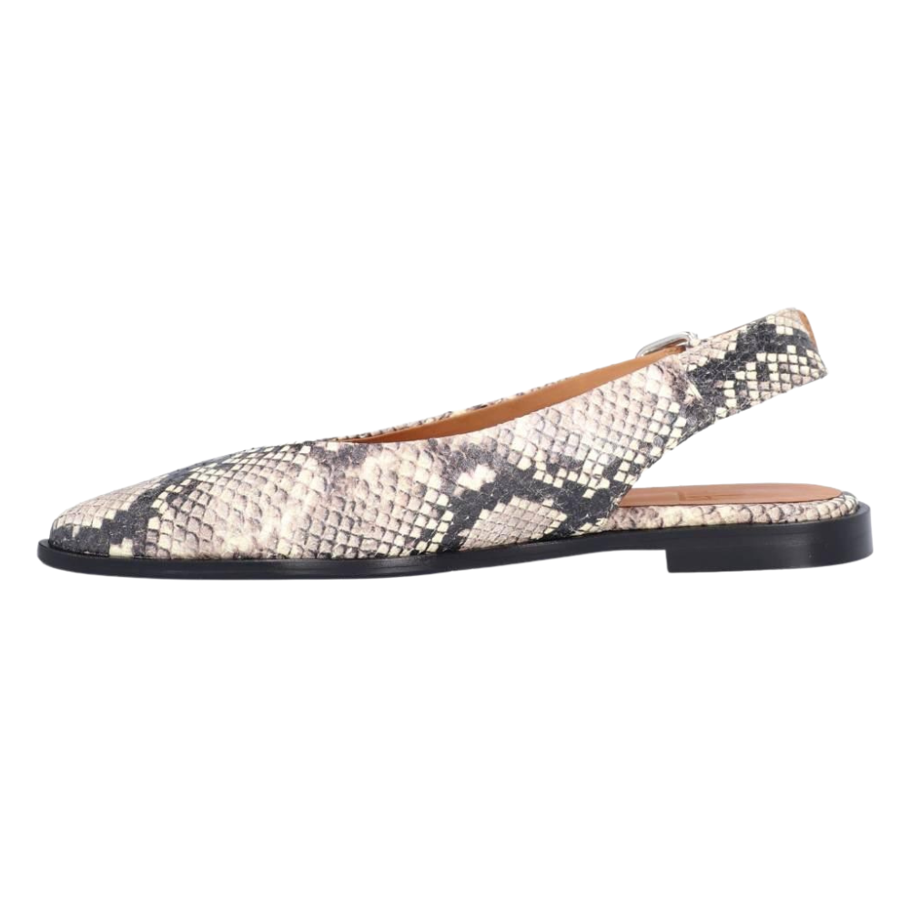 Slingback ballerinasko - Off white medina snake 32