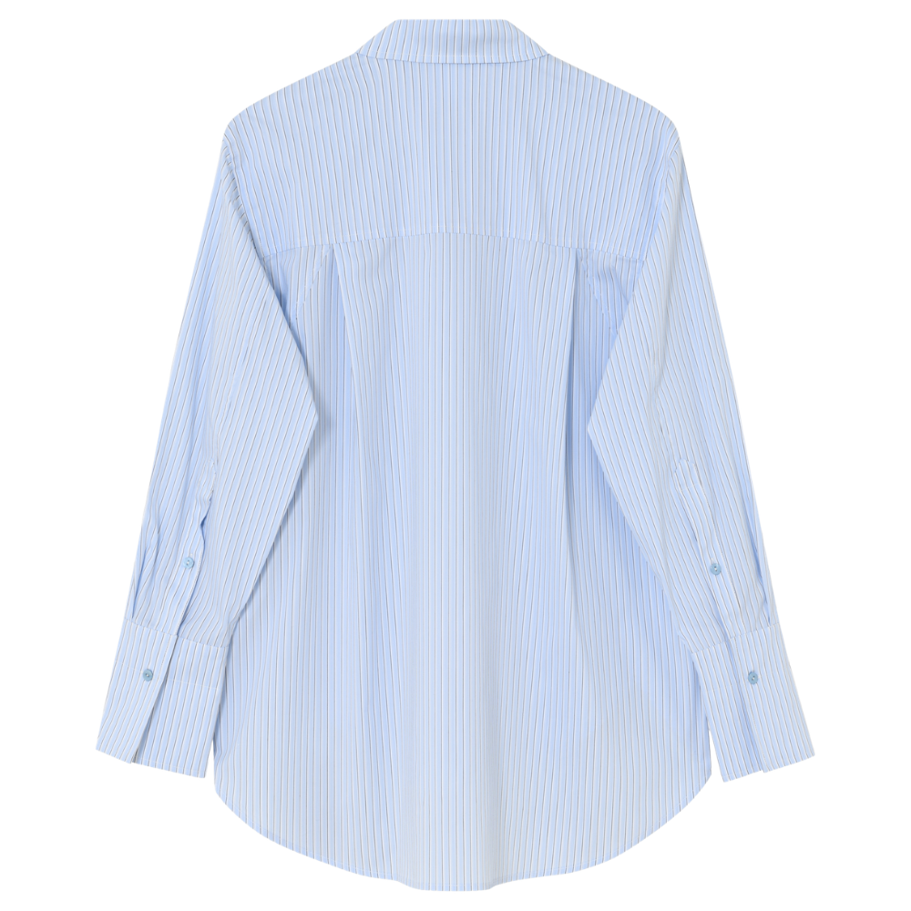 Zoe Daylounge Stripe skjorte - Chambray Blue