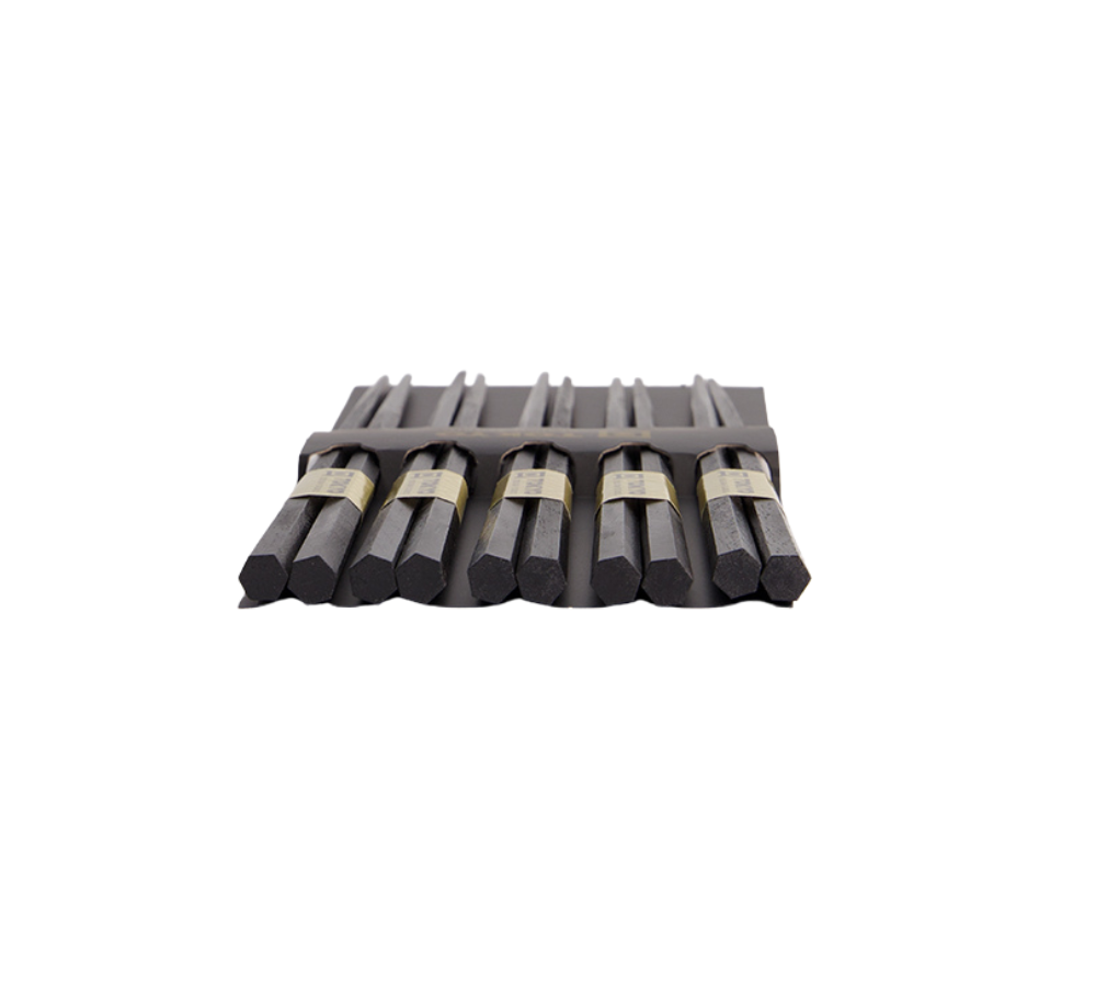 Spisepinde gavesæt, Hexagon Black - 5 par