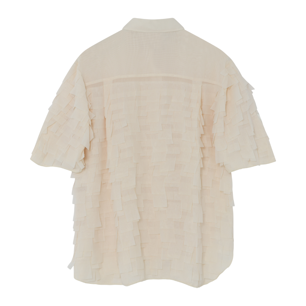 Figo Chiffon Fringe skjorte - Jet Stream