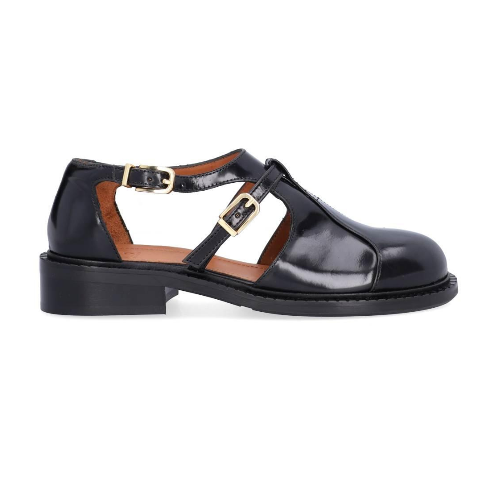 Loafer med spænder - Black polido 900