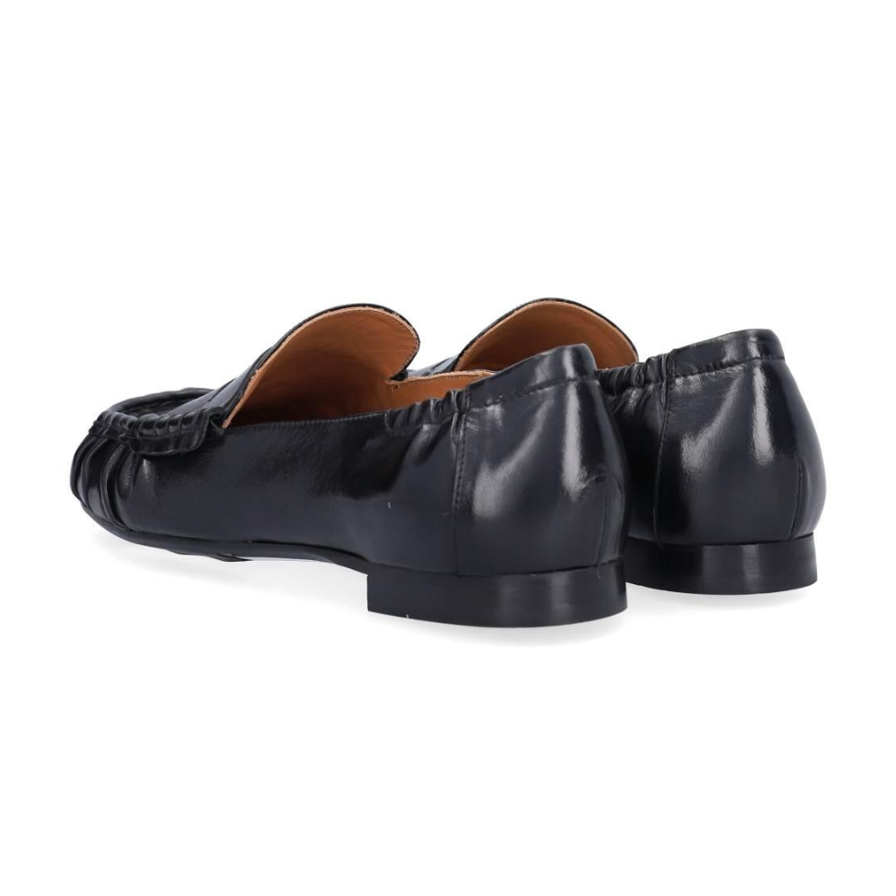 B1361 Loafers med rynker - Black calf 80