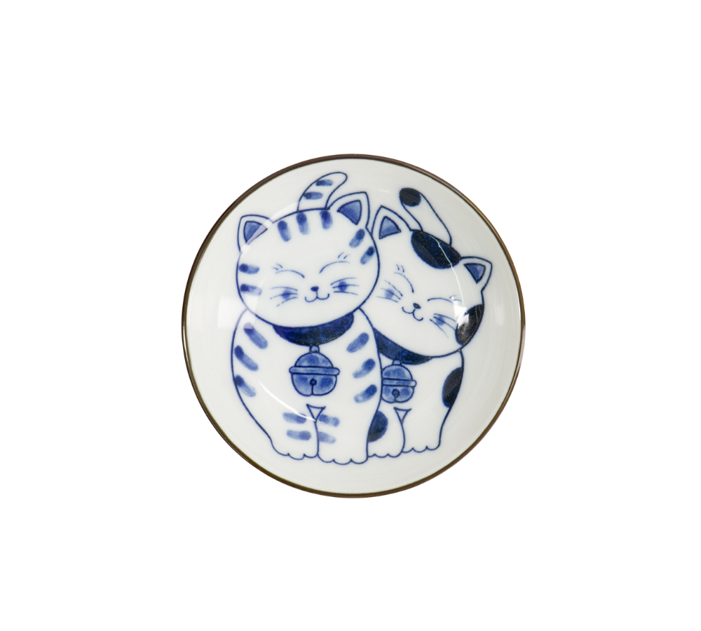 Kawaii Round Sauce Dish Cat Neko 10.2x2.5cm G 33505 12/144