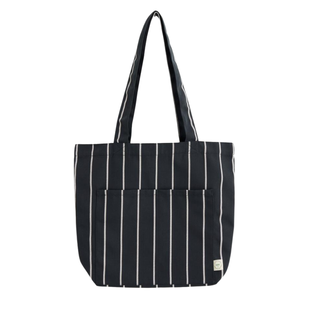 x Jasper Morrison Tote Bag - Black with beige stripe