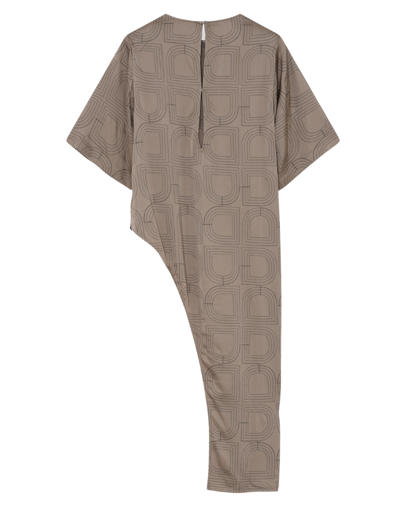 Lolly Fluid Viscose Stitch t-shirt - 181112 Walnut