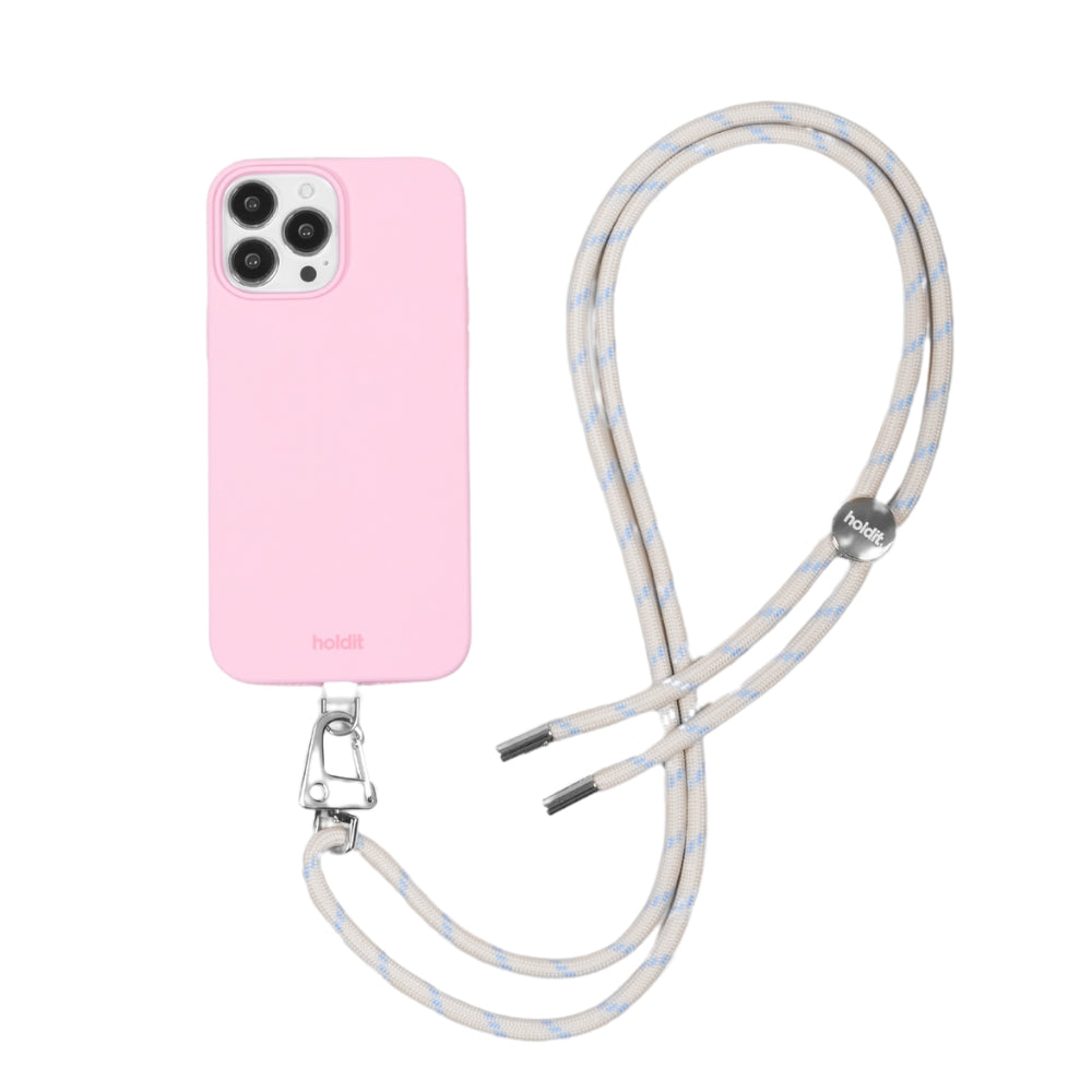 Crossbody Strap til mobil - Light Beige/Mineral Blue