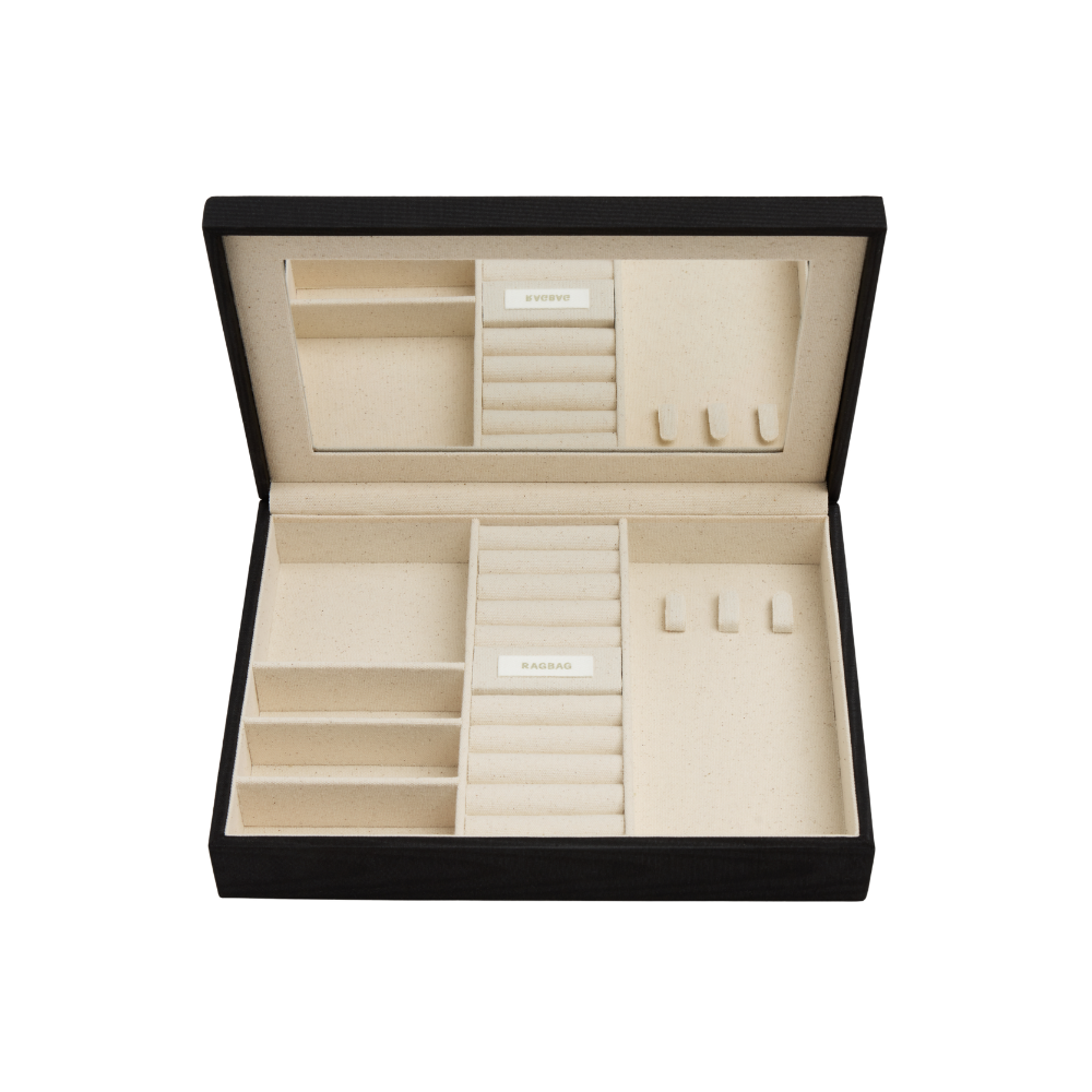 Moiré smykkeskrin - sort