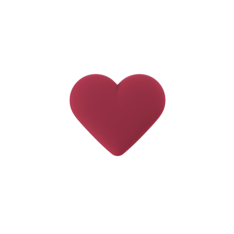 Silicone Heart sticker - Red Velvet