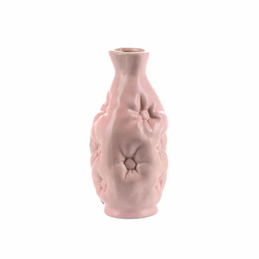 Cushion vase, rosa - H21 cm.
