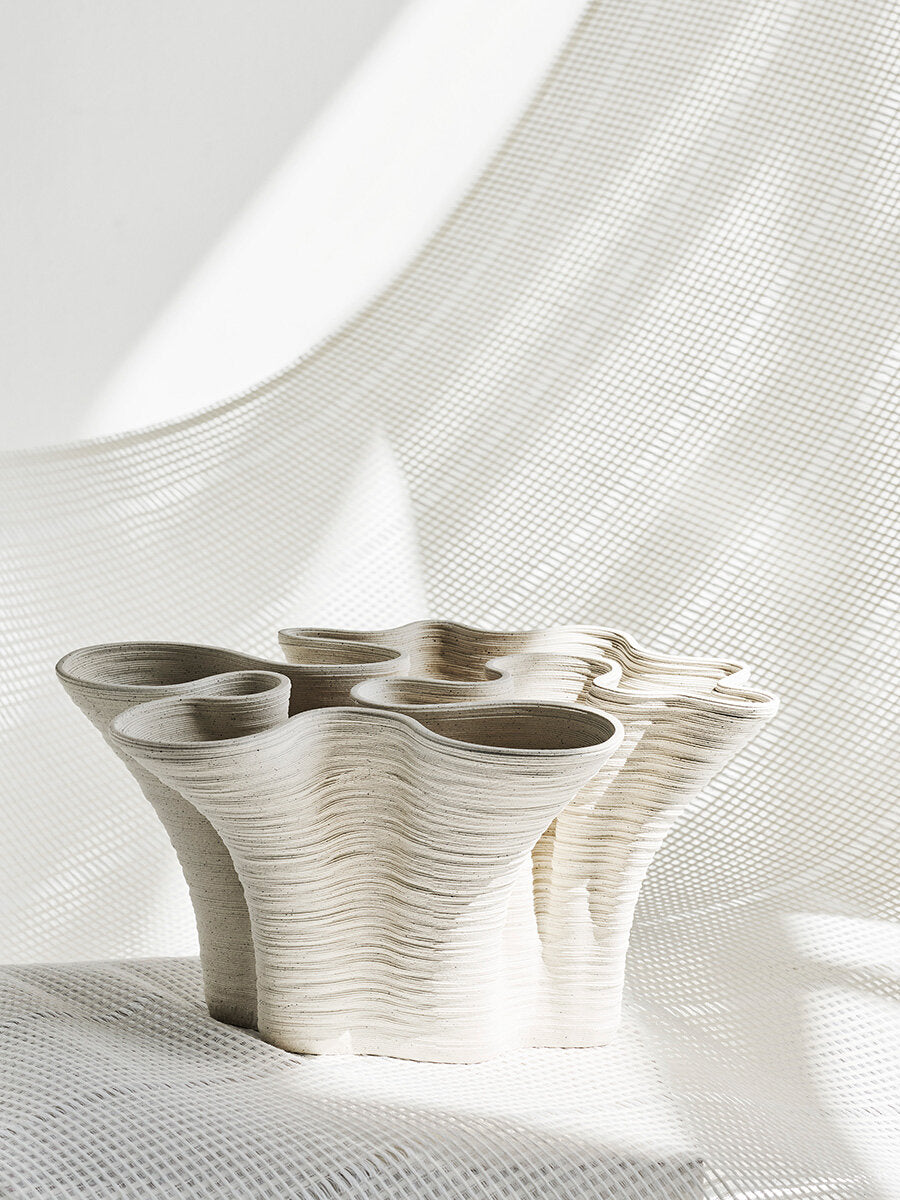 Fiordo vase, H15,5 - Off-white