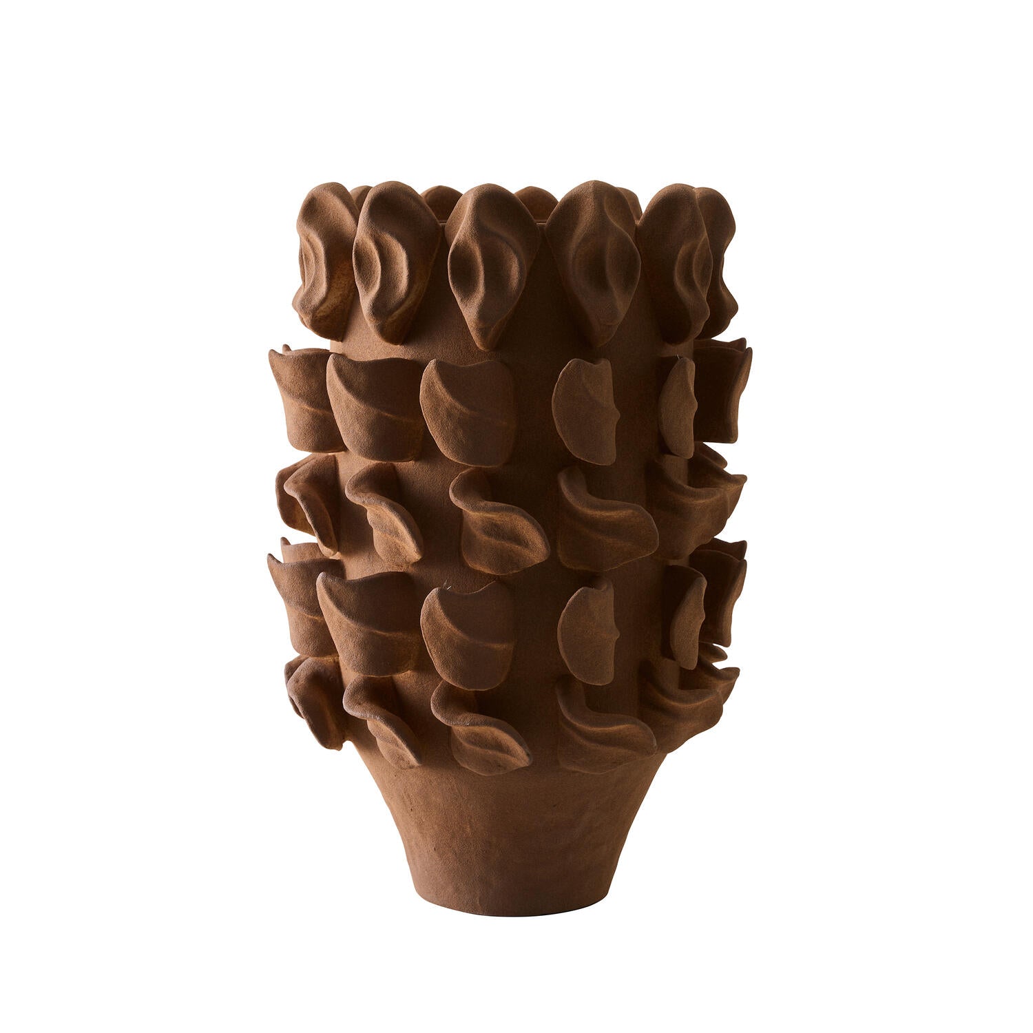 Terra vase, H39 cm. - Brown