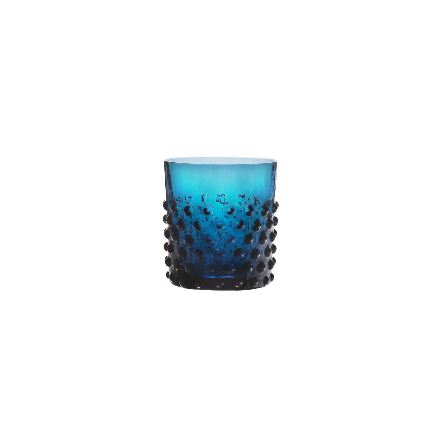 Hobnail Short glas, 150 ml. – Dark Blue Smoke